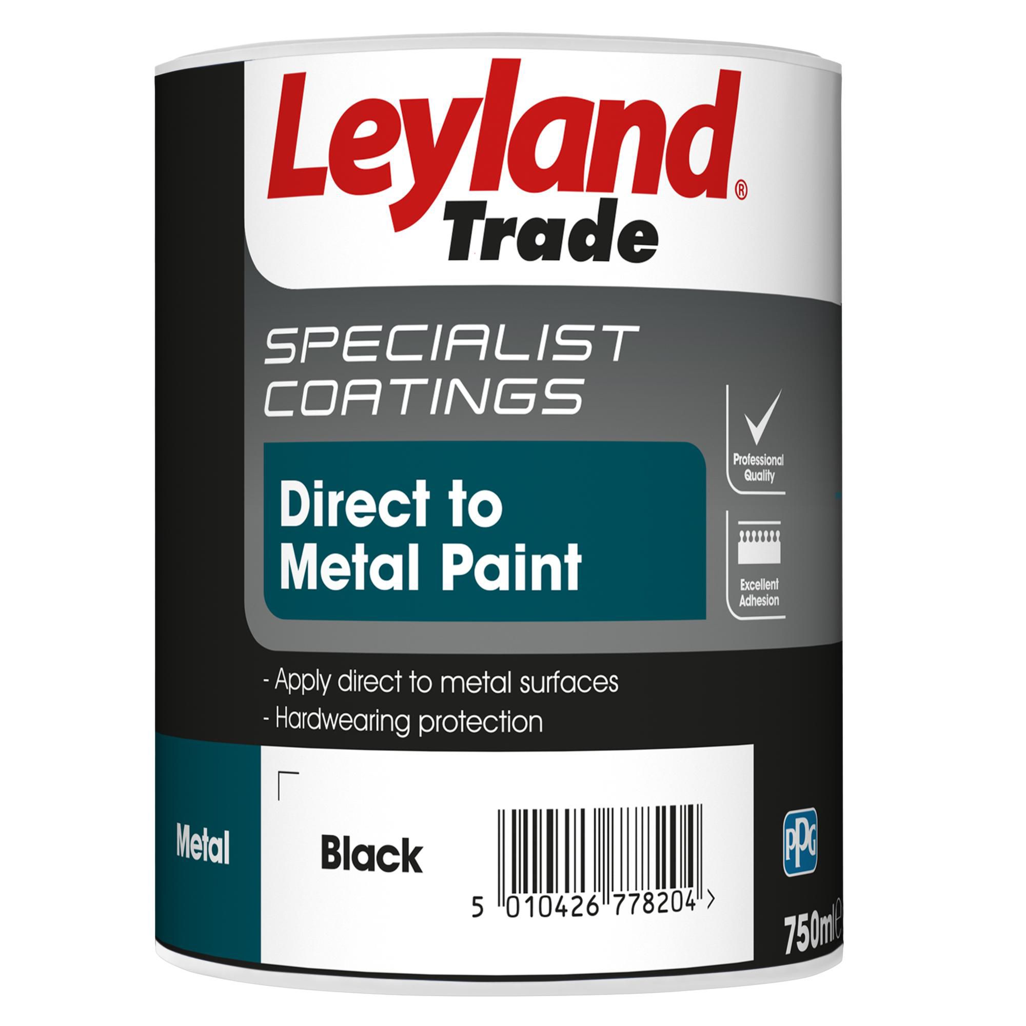 Leyland Trade Specialist Black Semigloss Metal paint, 0.75L DIY at B&Q