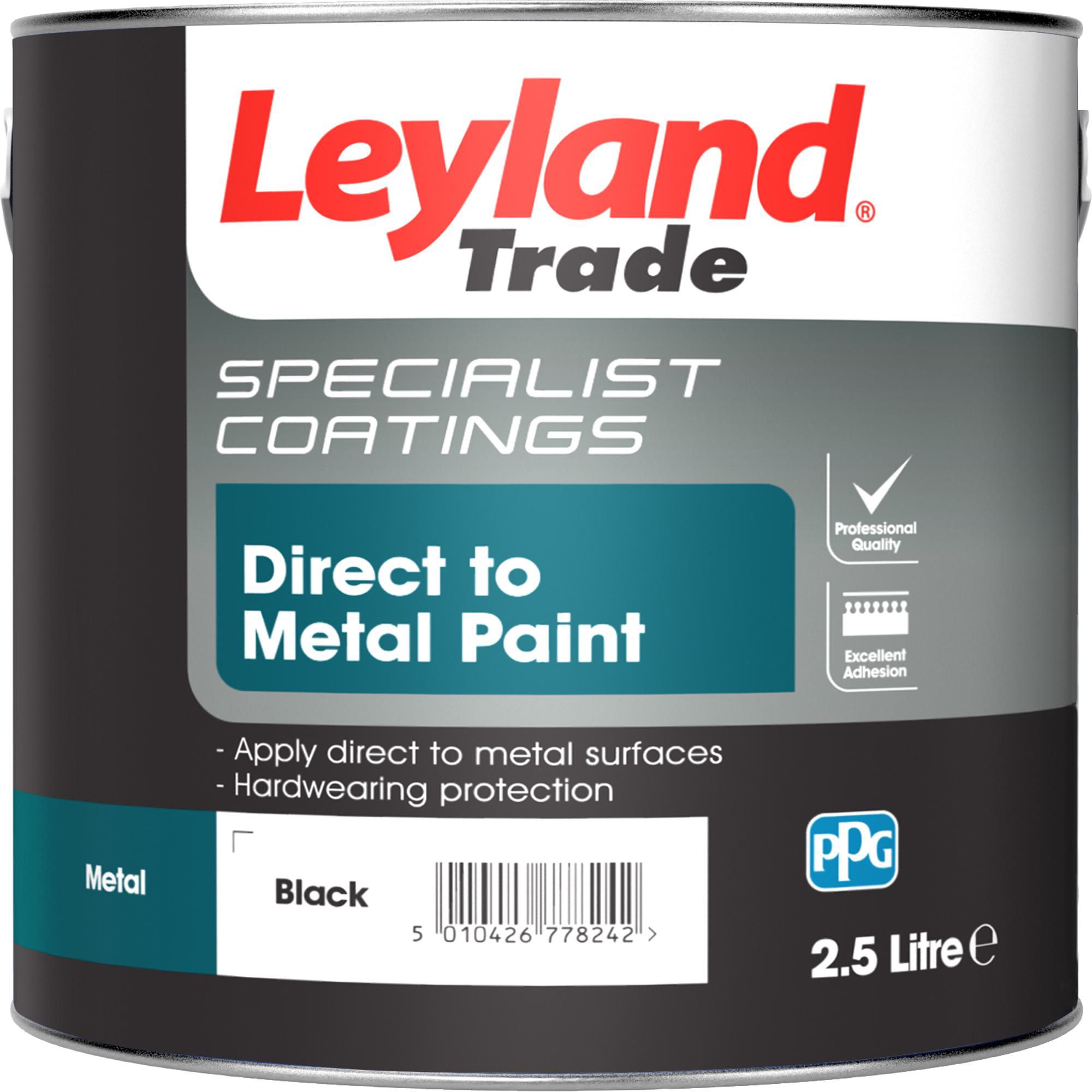 Leyland Trade Specialist Black Semigloss Metal paint, 2.5L DIY at B&Q