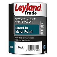 Leyland Trade Specialist Black Semi-gloss Metal paint, 750ml