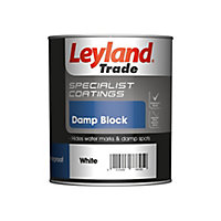 Leyland Trade Specialist coatings White Damp block paint, 0.75L