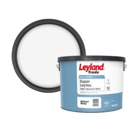 Leyland Trade Super Leytex Brilliant White Matt Bare plaster paint, 10L