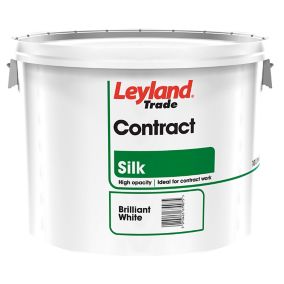 Leyland Trade Tradesman Trade Brilliant white Silk Emulsion paint, 10L