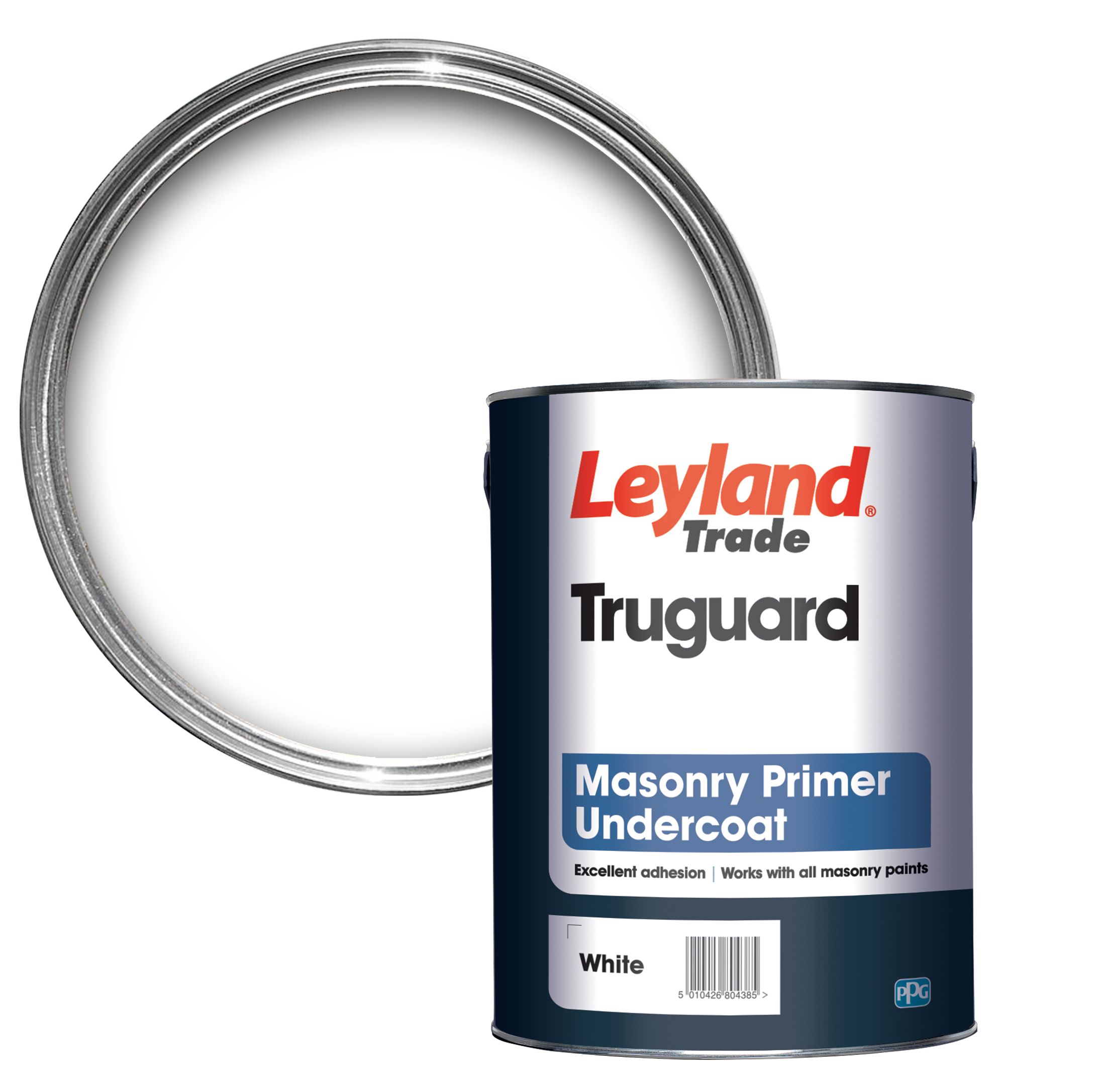 Leyland Trade Truguard White Masonry Primer & undercoat, 5L DIY at B&Q