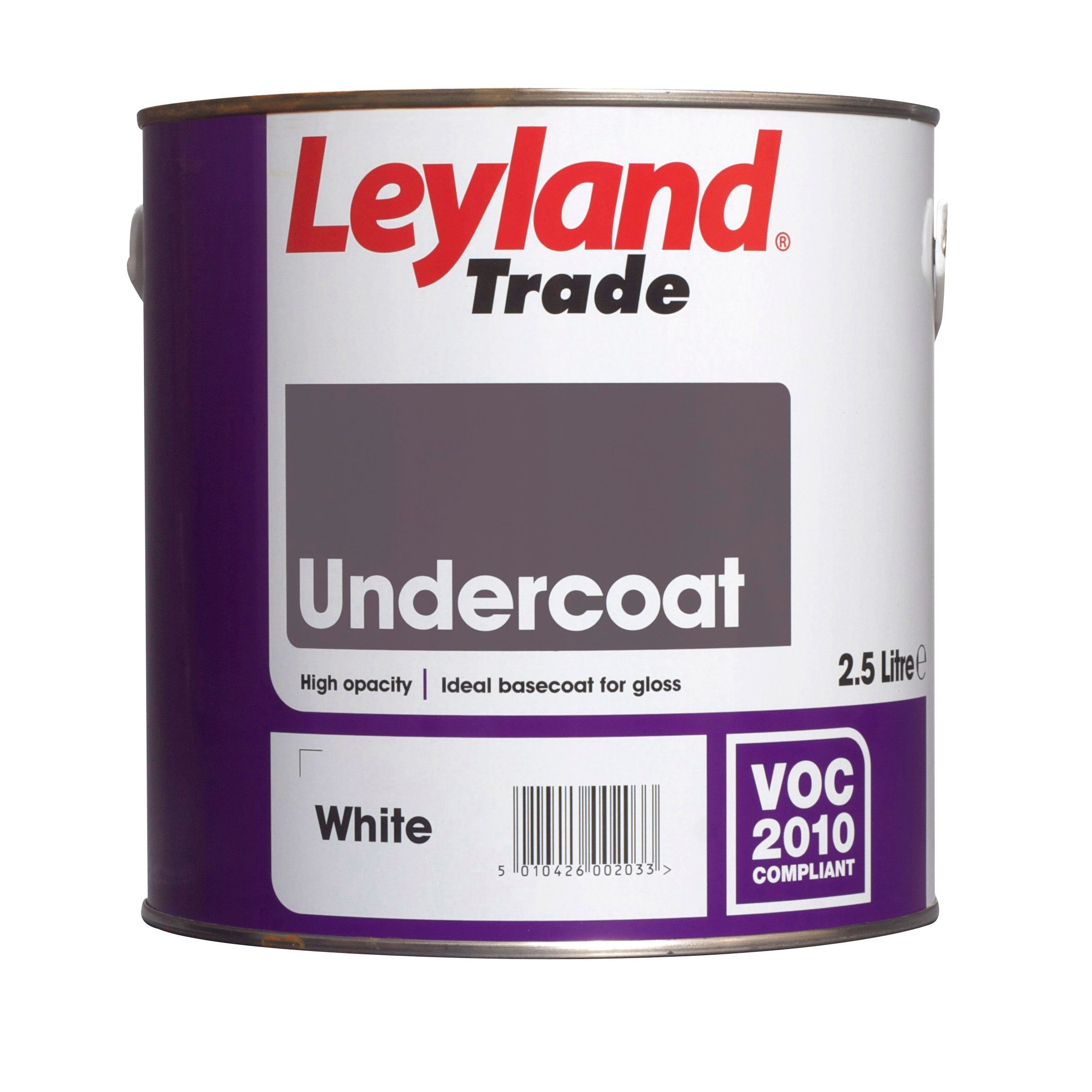 Leyland Trade White Metal & wood Primer & undercoat, 2.5L DIY at B&Q