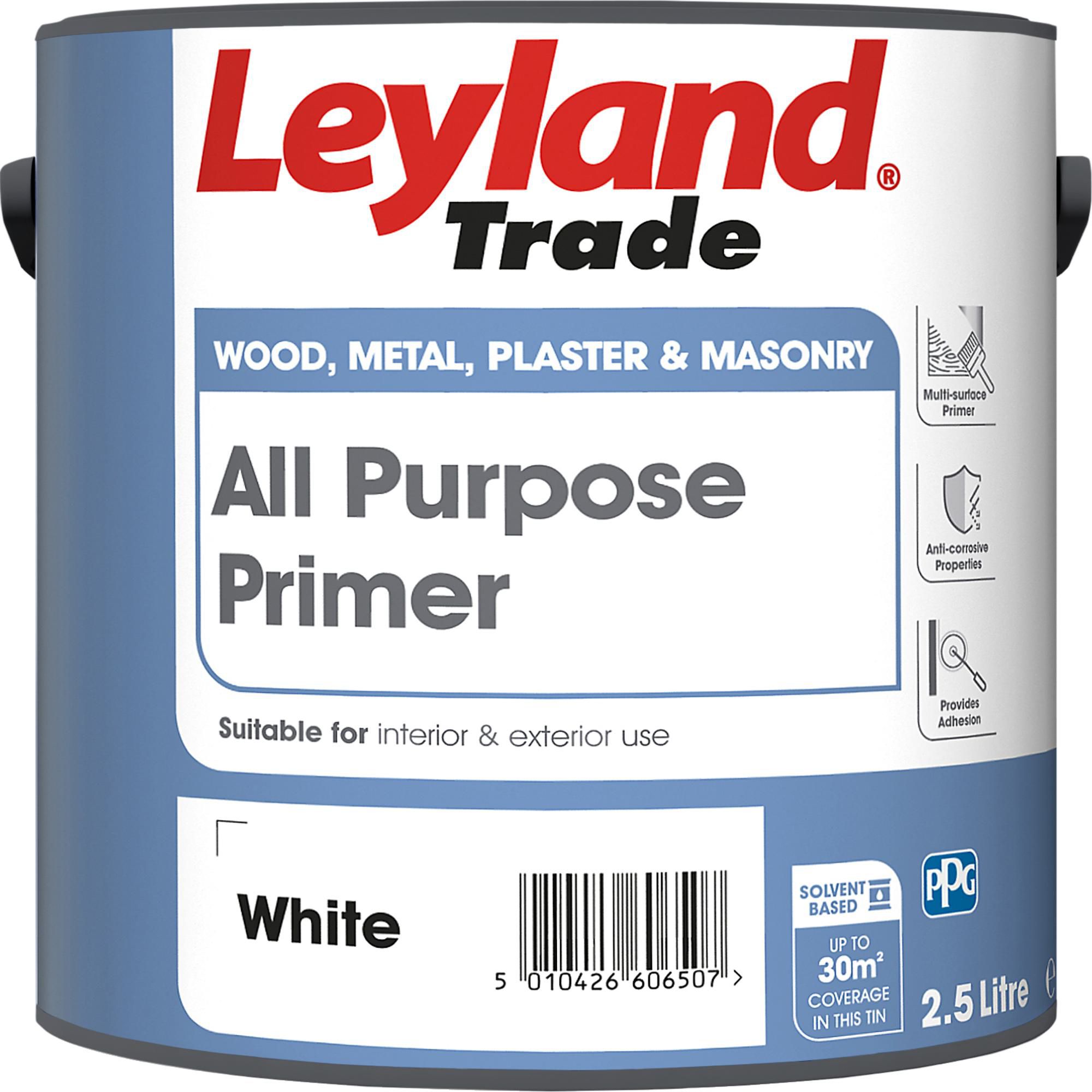 Leyland Trade White Multisurface Primer, 2.5L DIY at B&Q