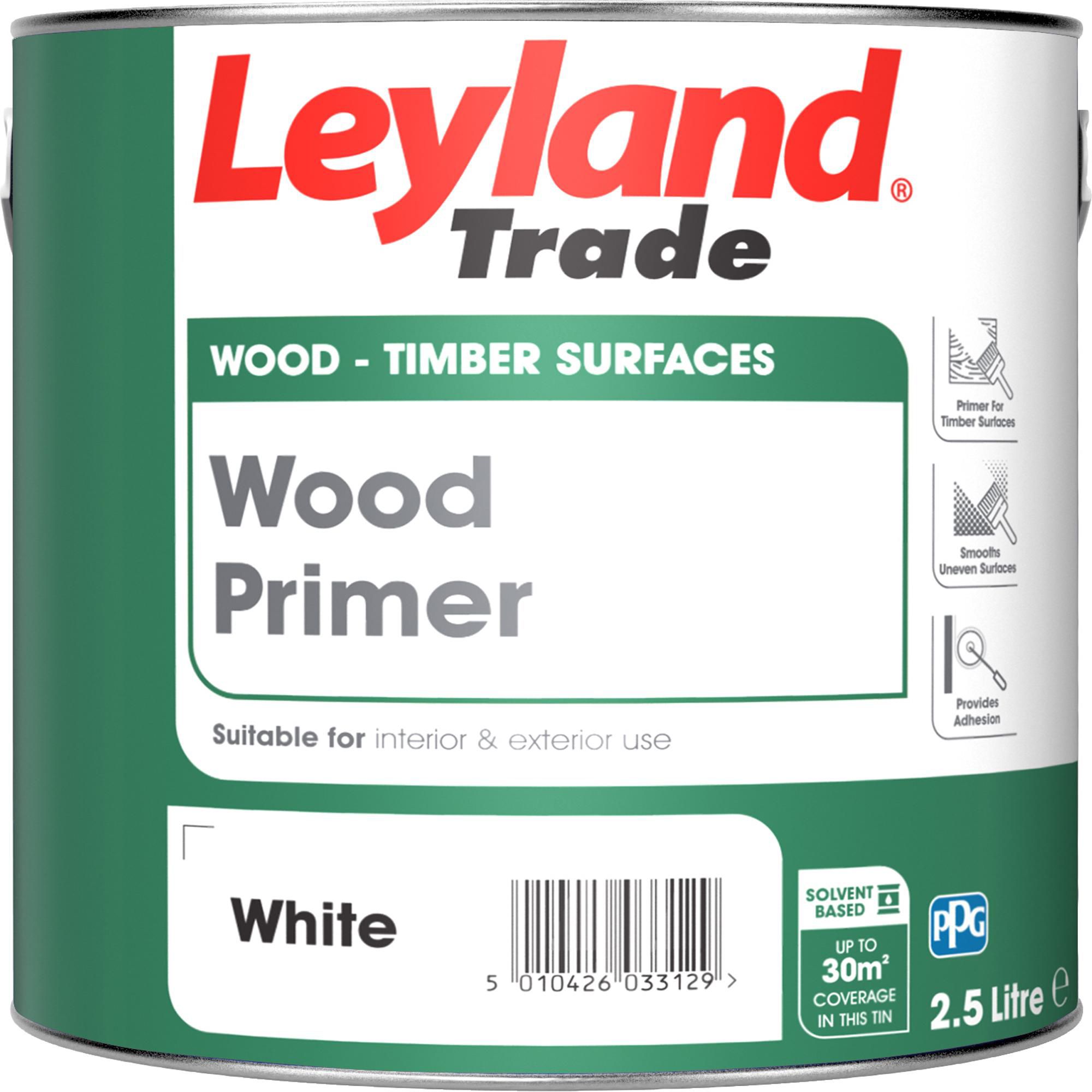 Leyland Trade Wood White Wood Primer, 2.5L