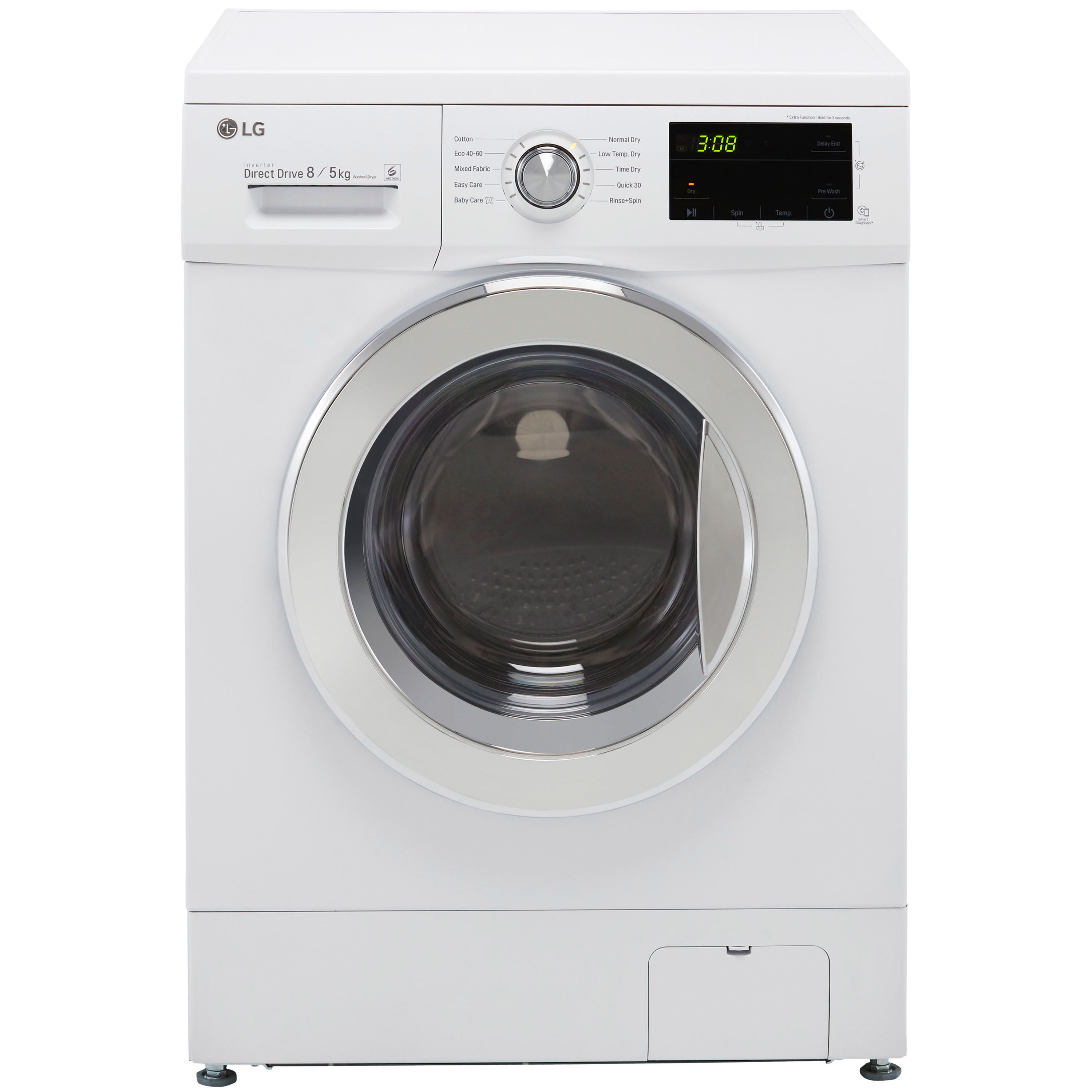 LG FWMT85WE_WH 8kg/5kg Freestanding Condenser Washer dryer - White ...
