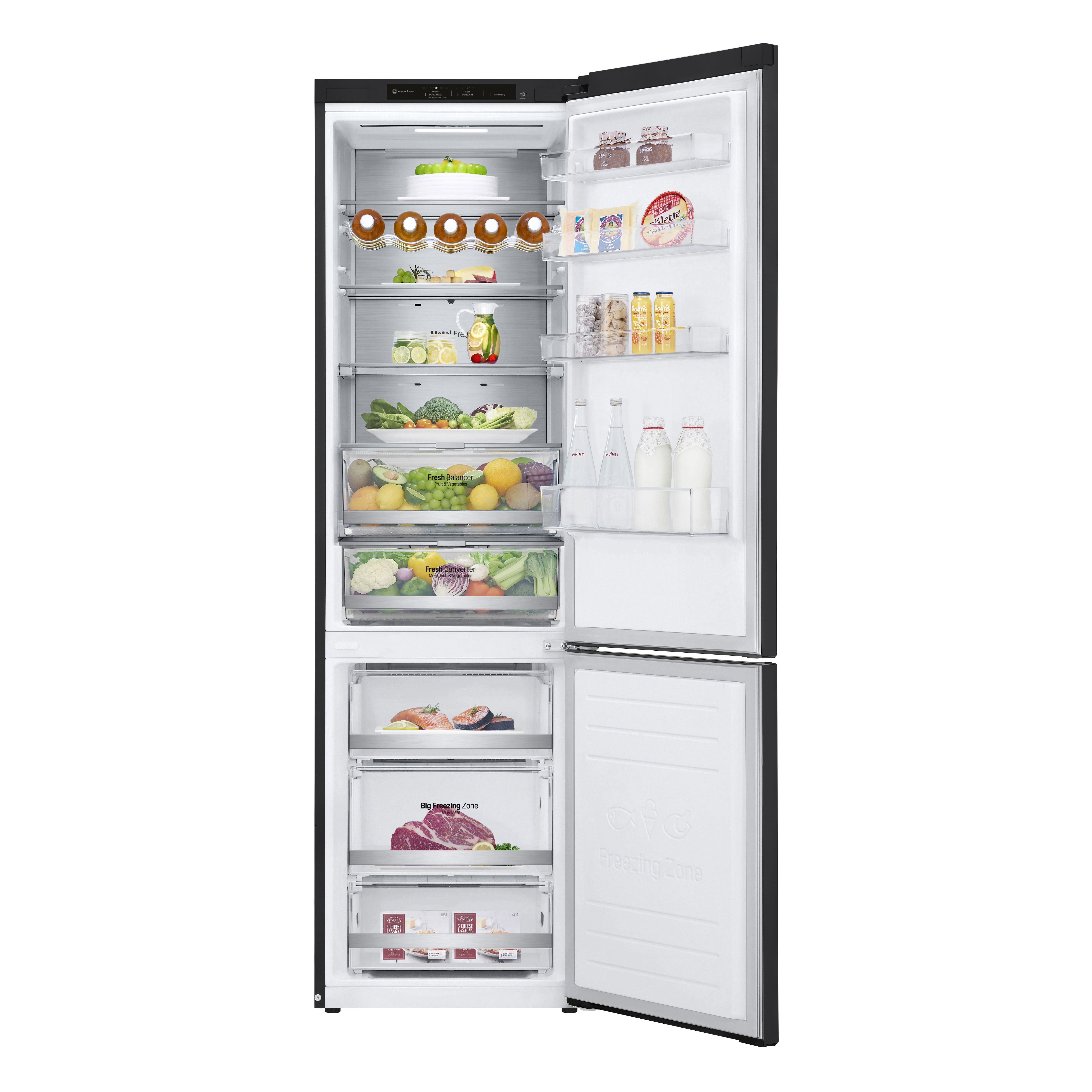 LG GBB72MCVBN_BK Contemporary Freestanding Frost free Fridge freezer - Black