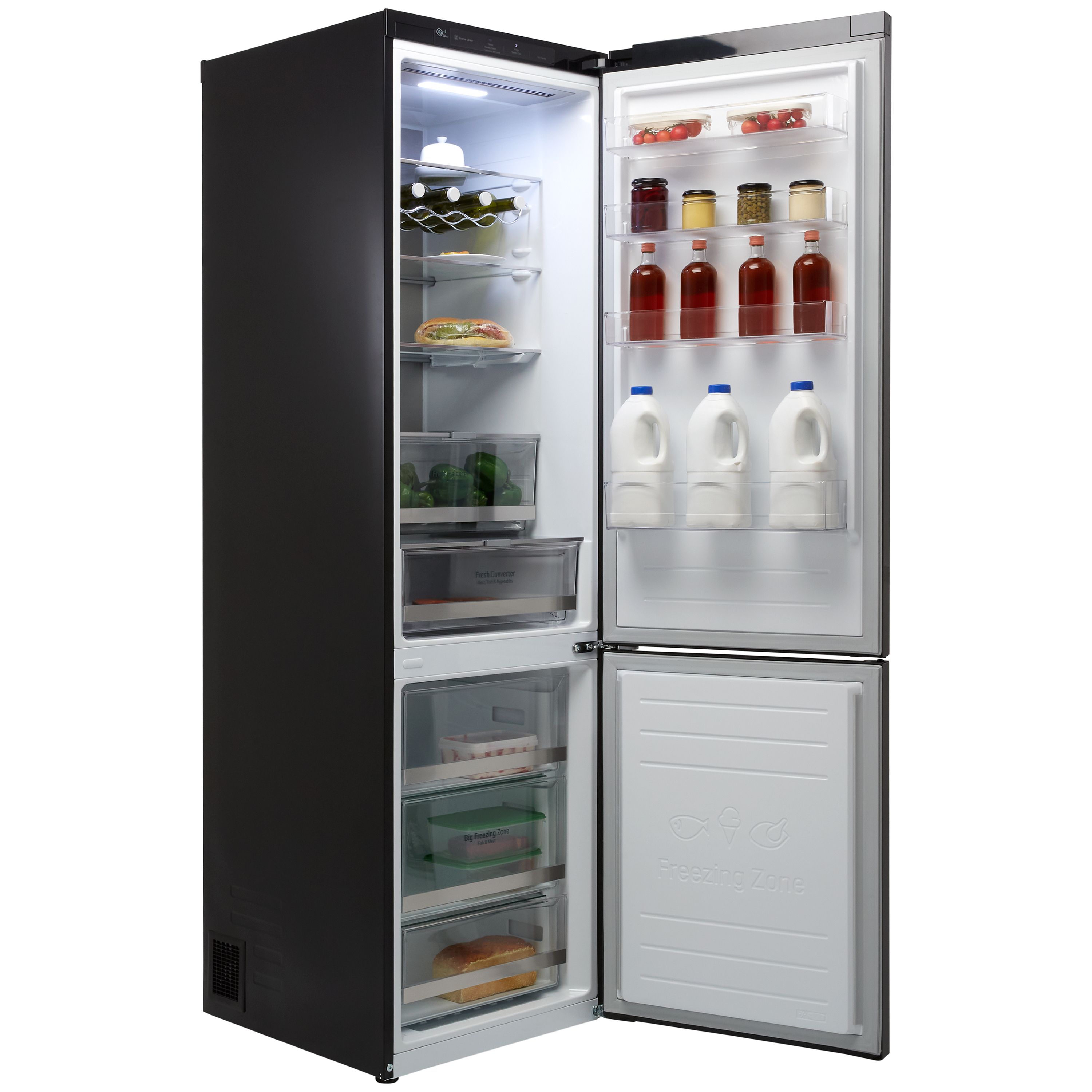 LG GBB92STACP1 60cm Frost Free Fridge Freezer - Stainless Steel