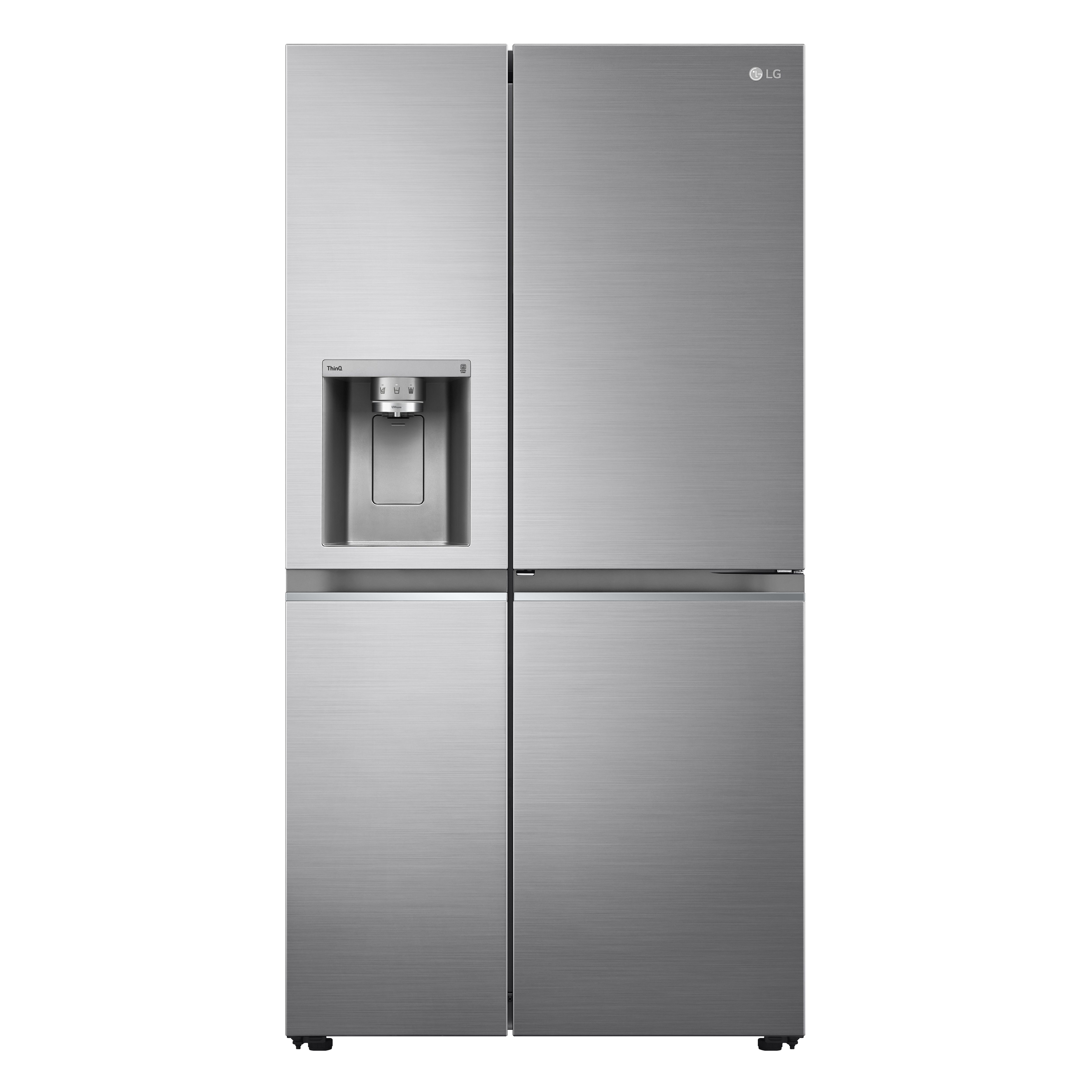 LG GSJV90PZAE SI American style Freestanding Frost free Fridge freezer Silver effect