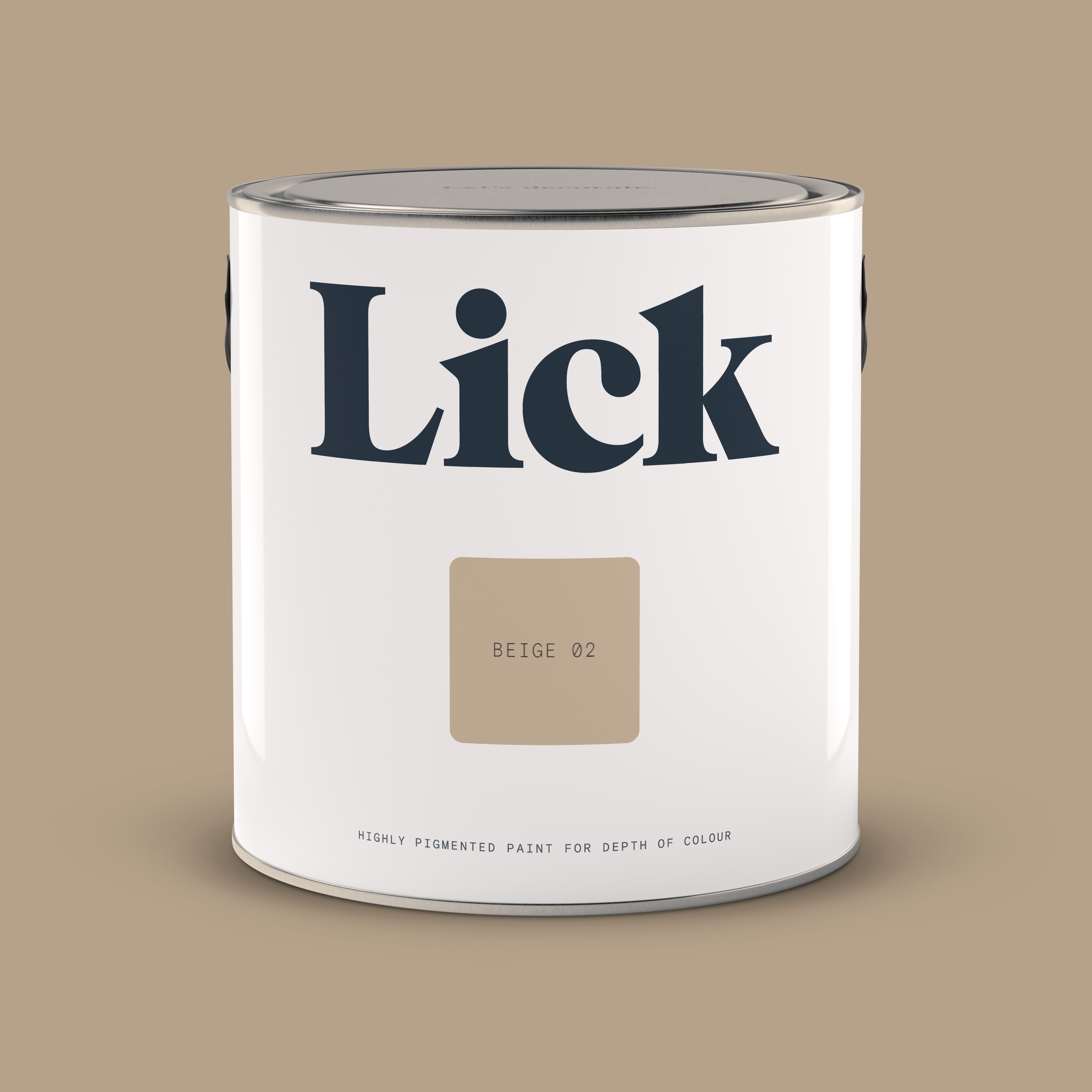 Lick Beige 02 Eggshell Wall & ceiling Emulsion paint, 2.5L