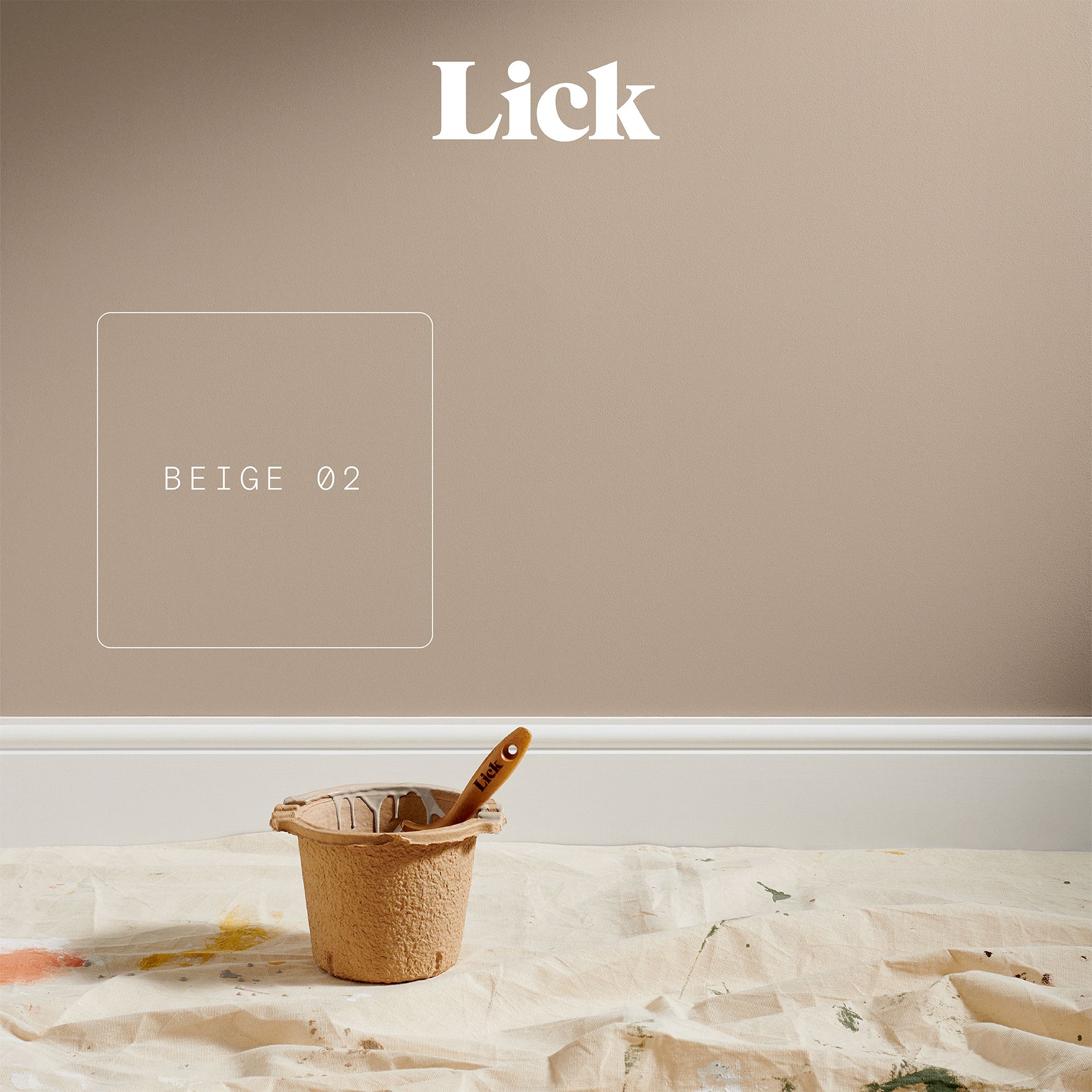 Lick Beige 02 Eggshell Wall & ceiling Emulsion paint, 2.5L