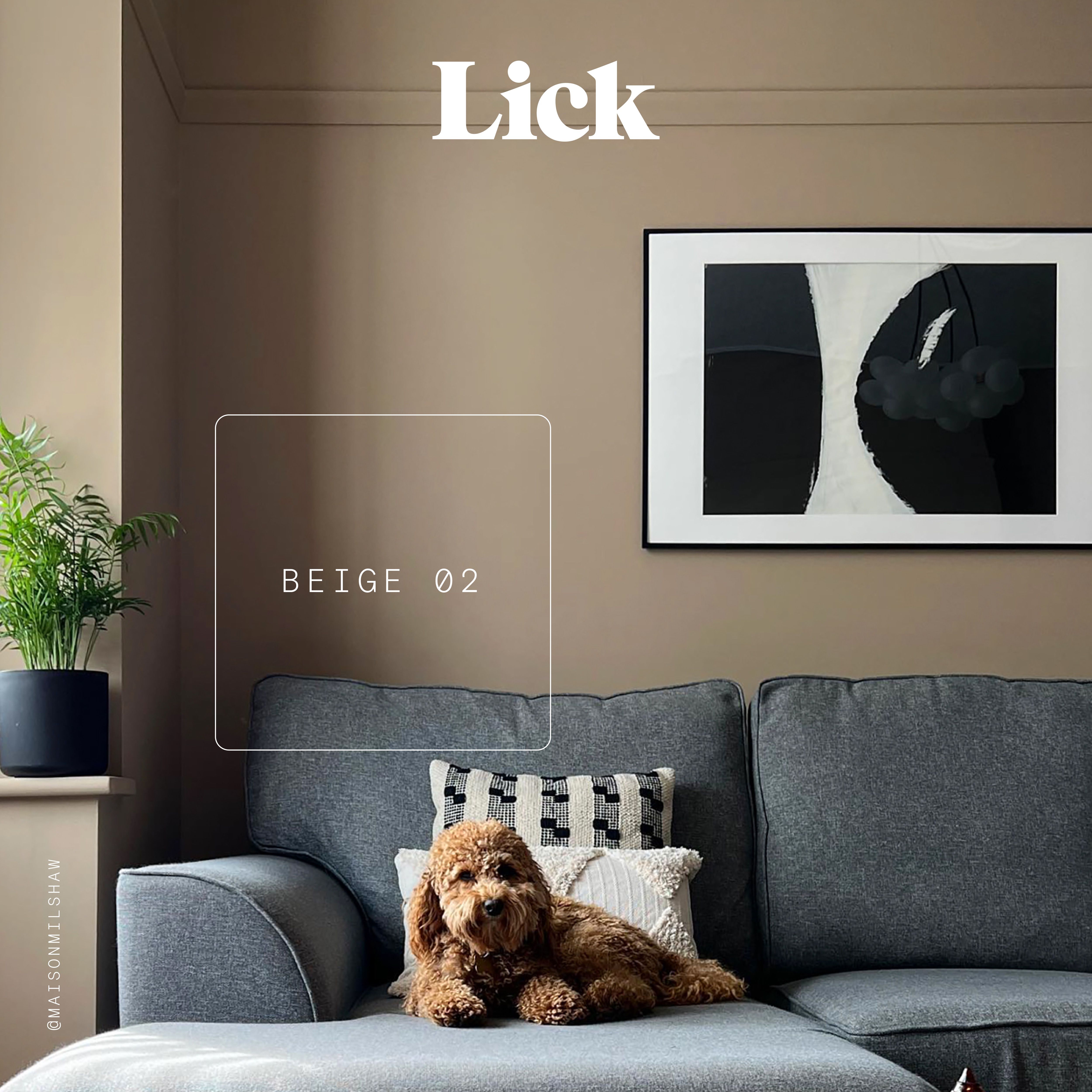 Lick Beige 02 Eggshell Wall & ceiling Emulsion paint, 2.5L