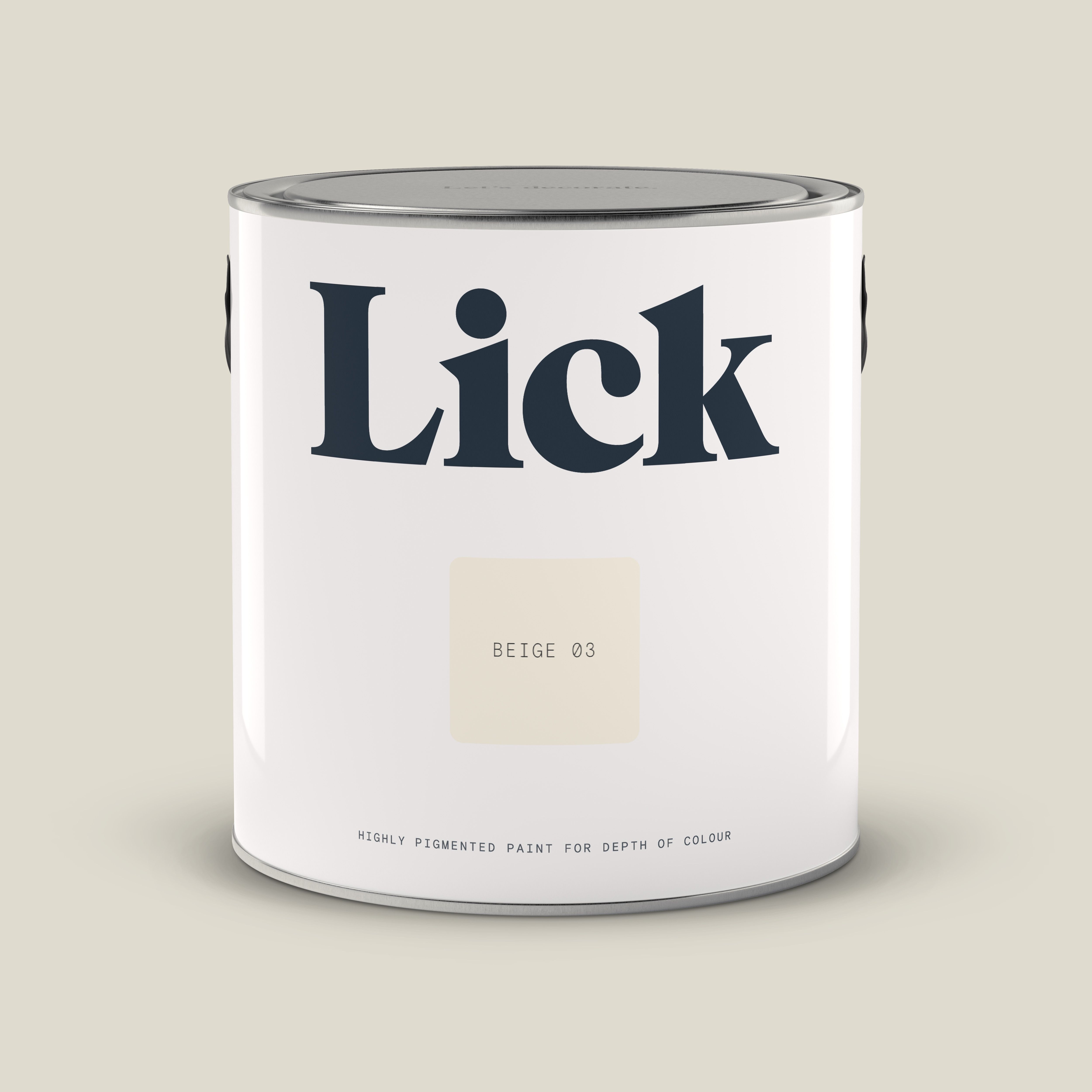 Lick Beige 03 Eggshell Wall & ceiling Emulsion paint, 2.5L