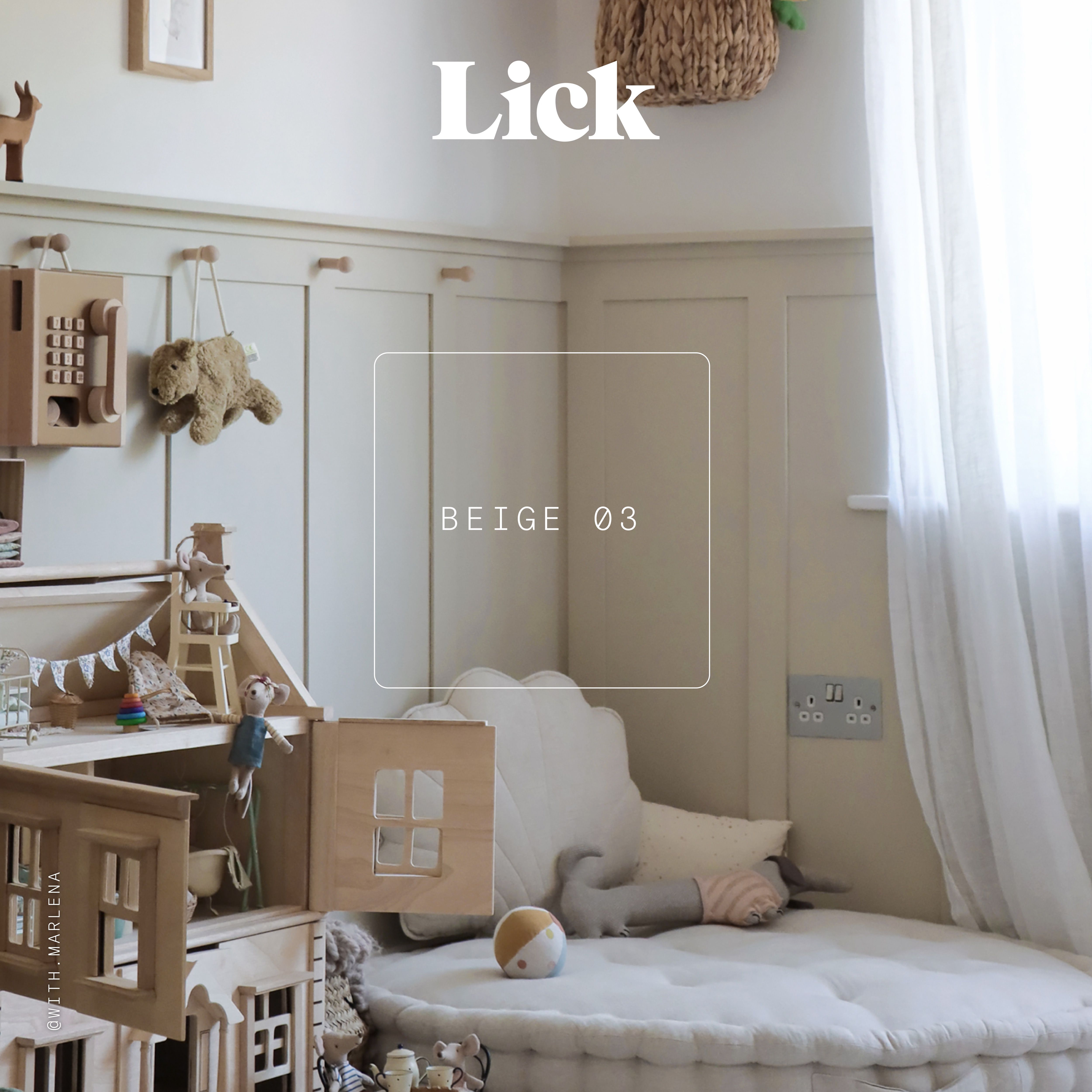 Lick Beige 03 Matt Wall & ceiling Emulsion paint, 2.5L