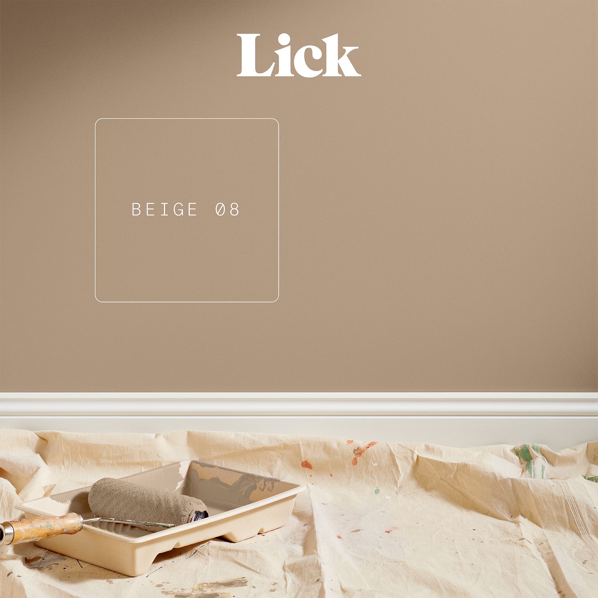 Lick Beige 08 Eggshell Wall & ceiling Emulsion paint, 2.5L