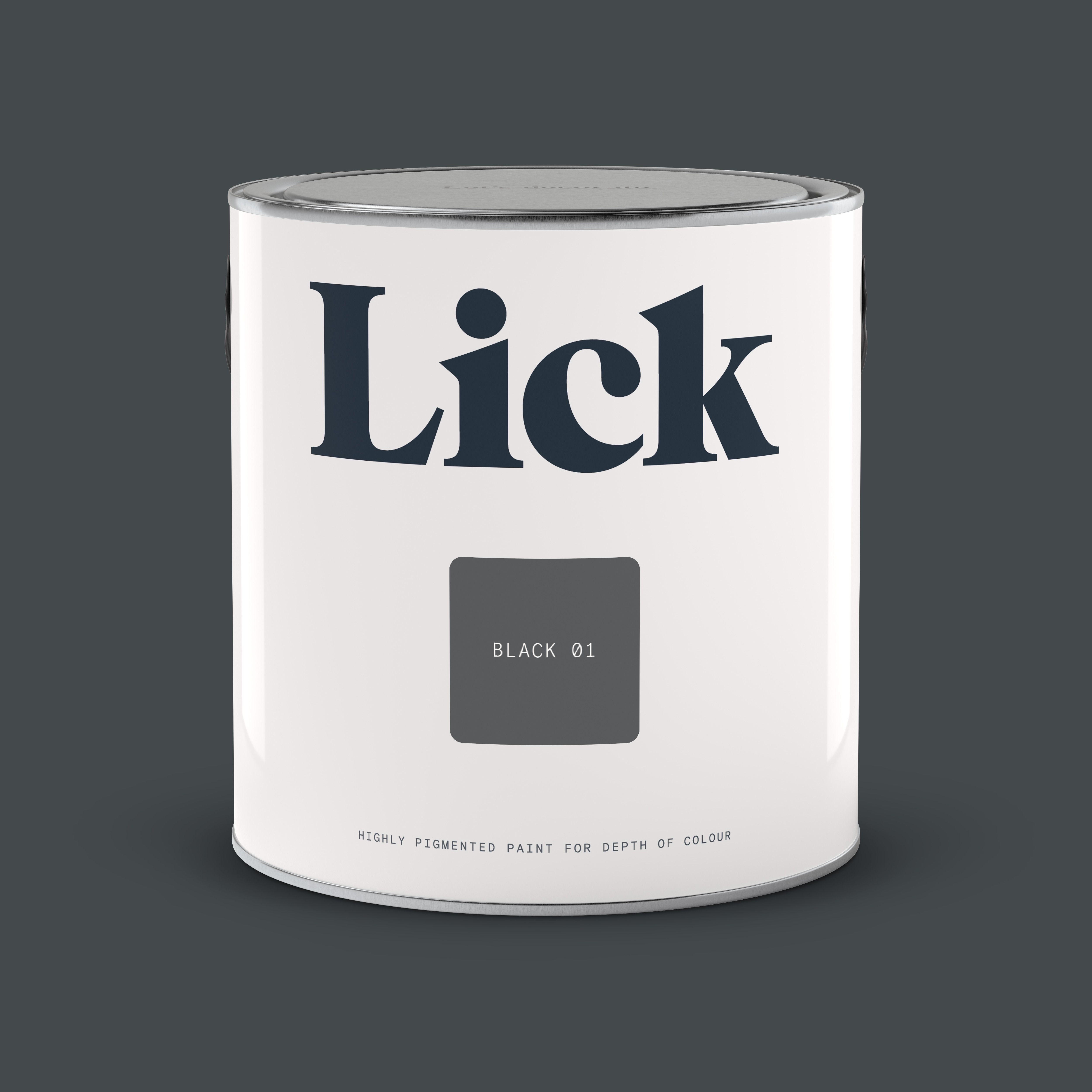 Lick Black 01 Matt Emulsion paint, 2.5L