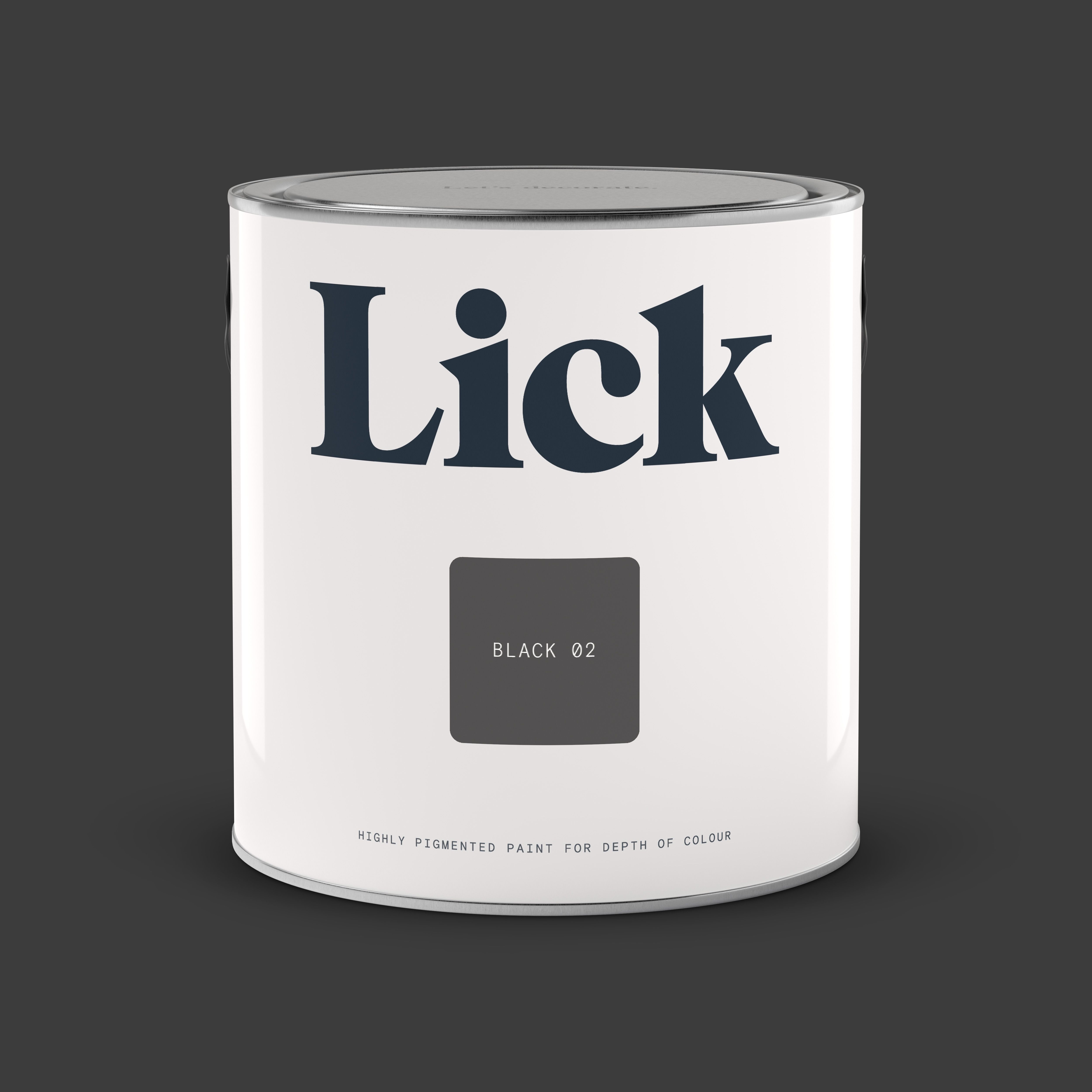 Lick Black 02 Eggshell Emulsion paint, 2.5L