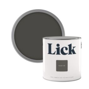 Lick Black 03 Eggshell Emulsion paint, 2.5L