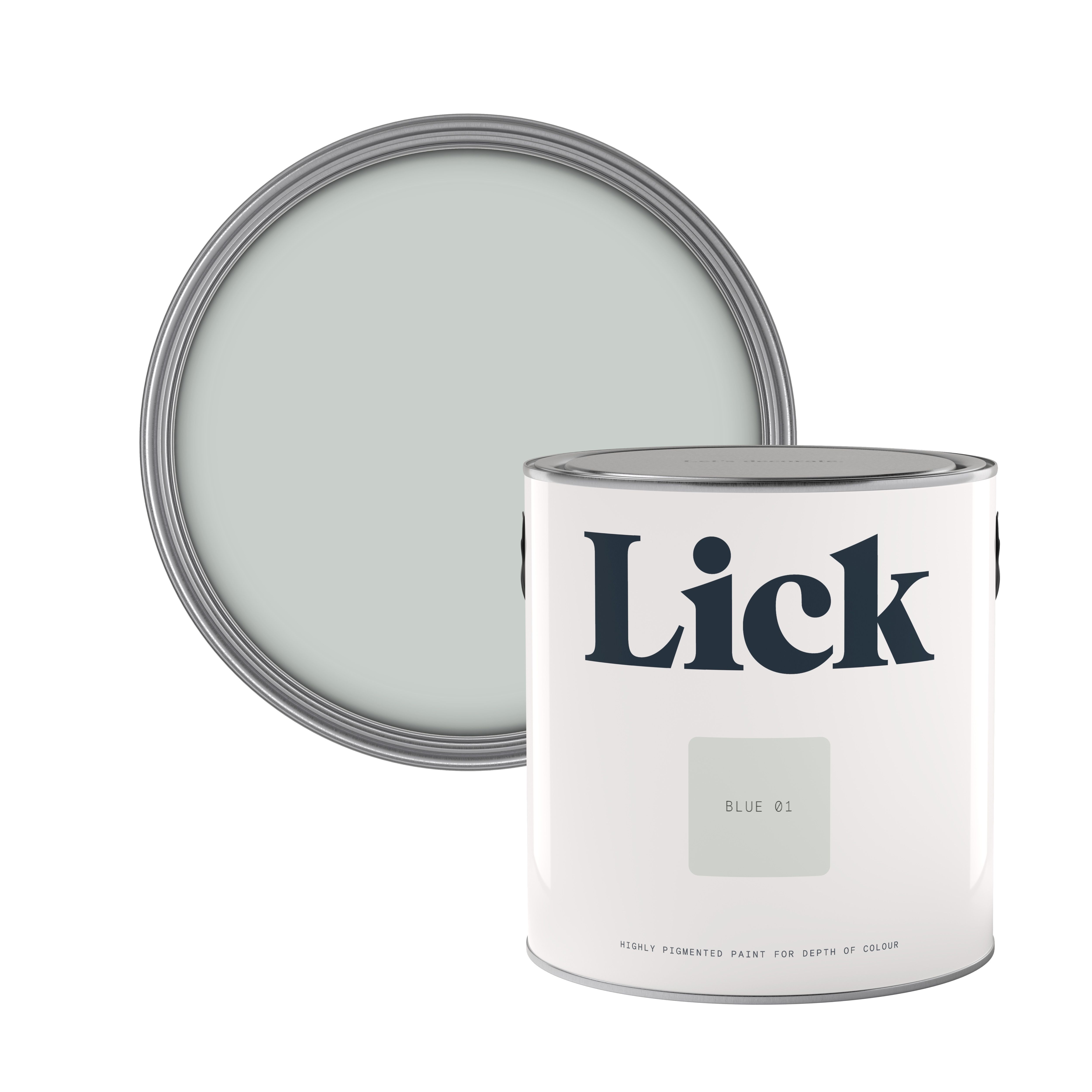 Lick Blue 01 Eggshell Emulsion paint, 2.5L