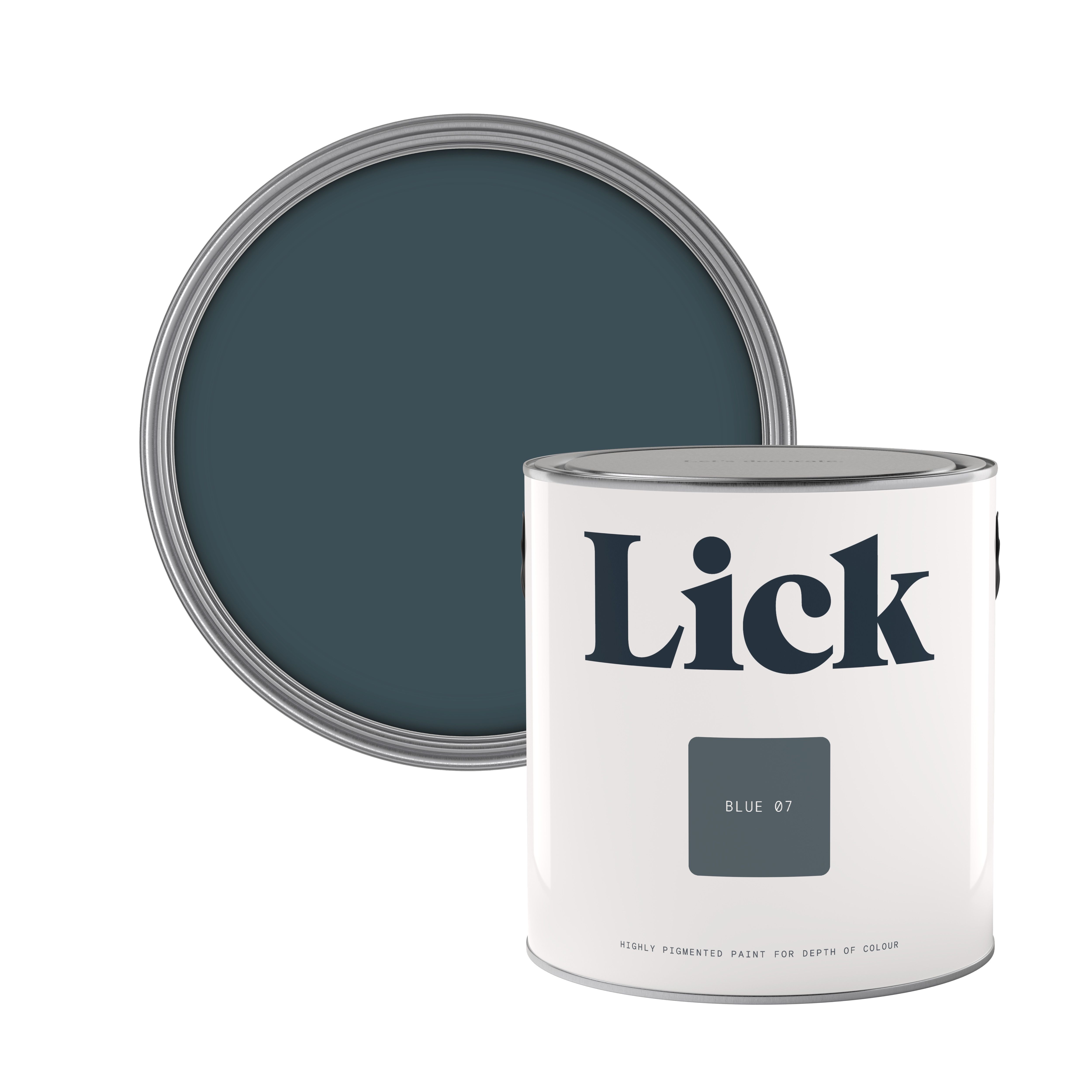 Lick Blue 07 Matt Emulsion paint, 2.5L