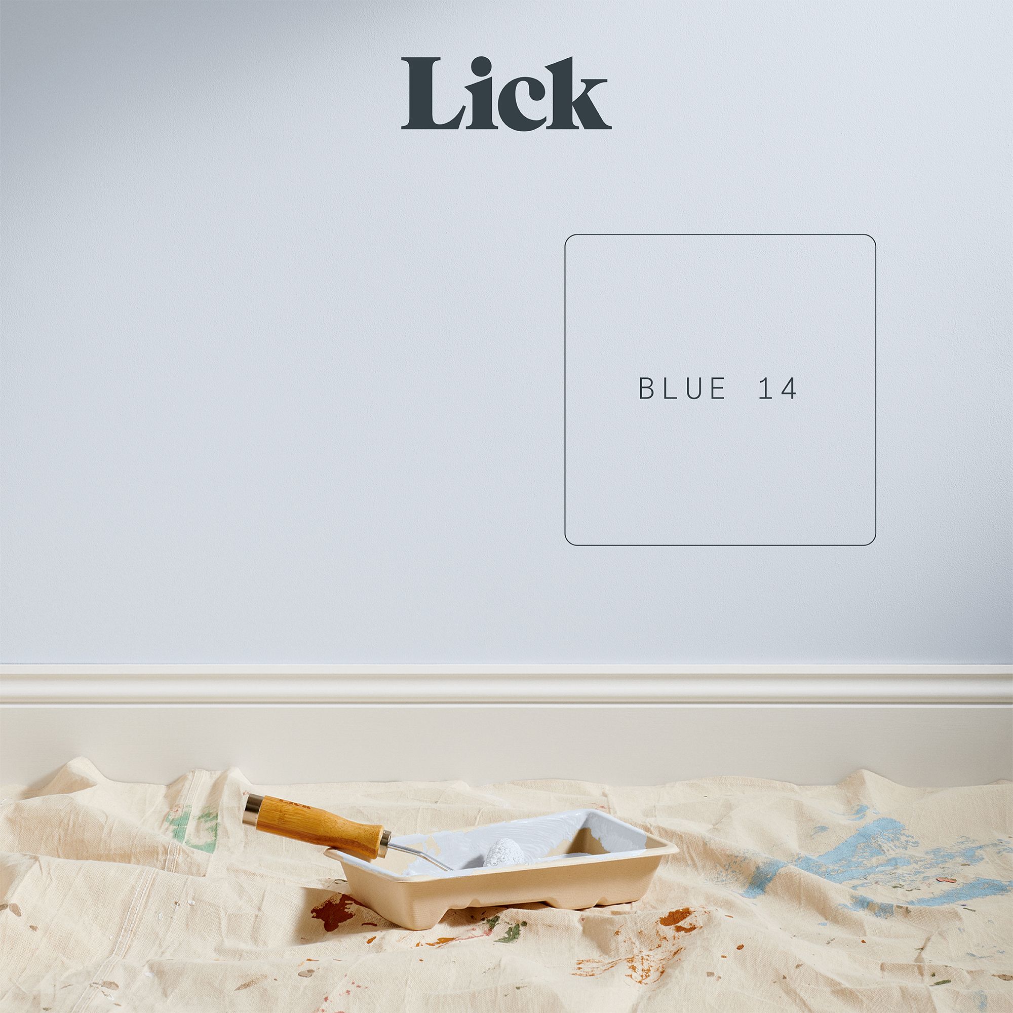 Lick Blue 14 Eggshell Emulsion paint, 2.5L