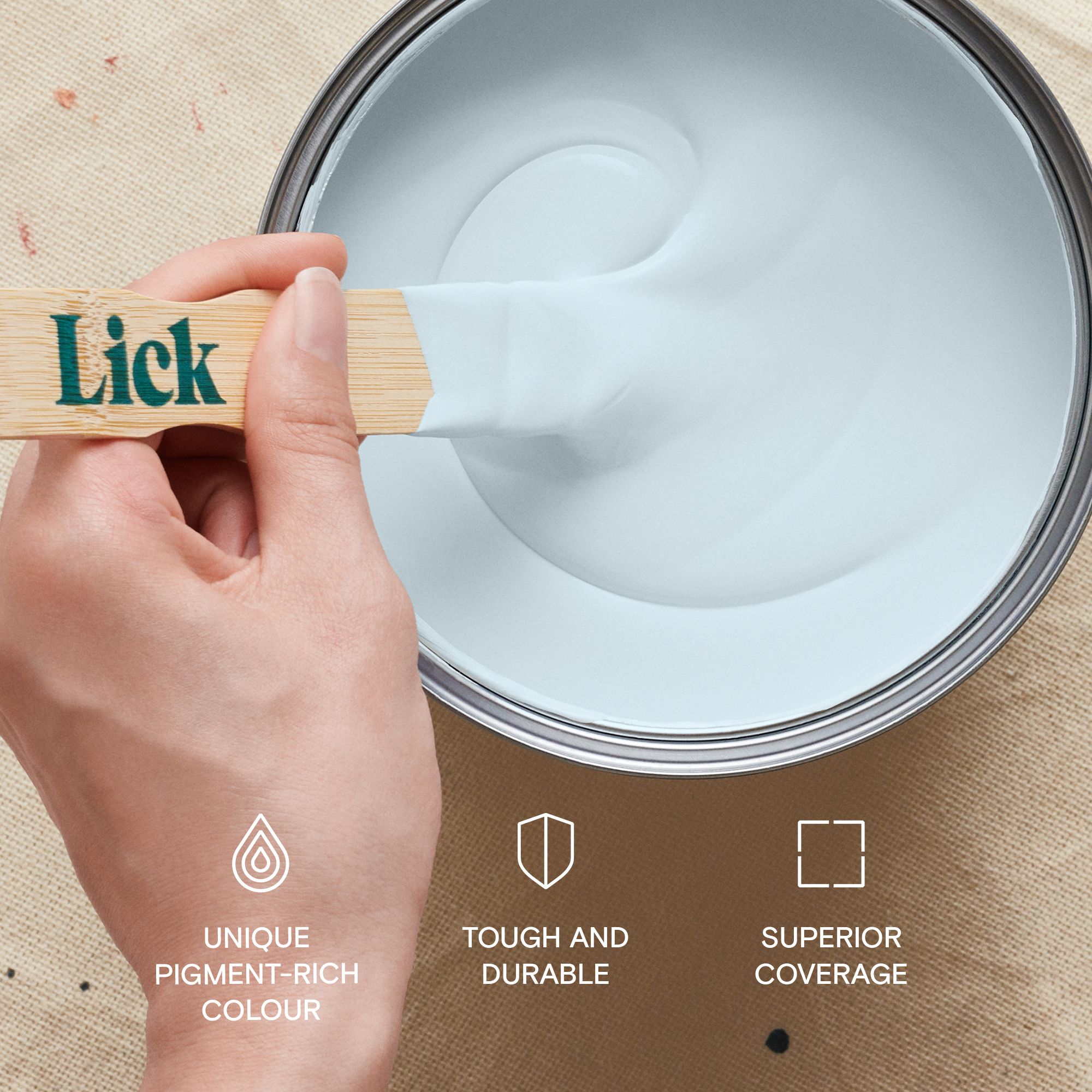 Lick Blue 15 Eggshell Wall & ceiling Emulsion paint, 2.5L