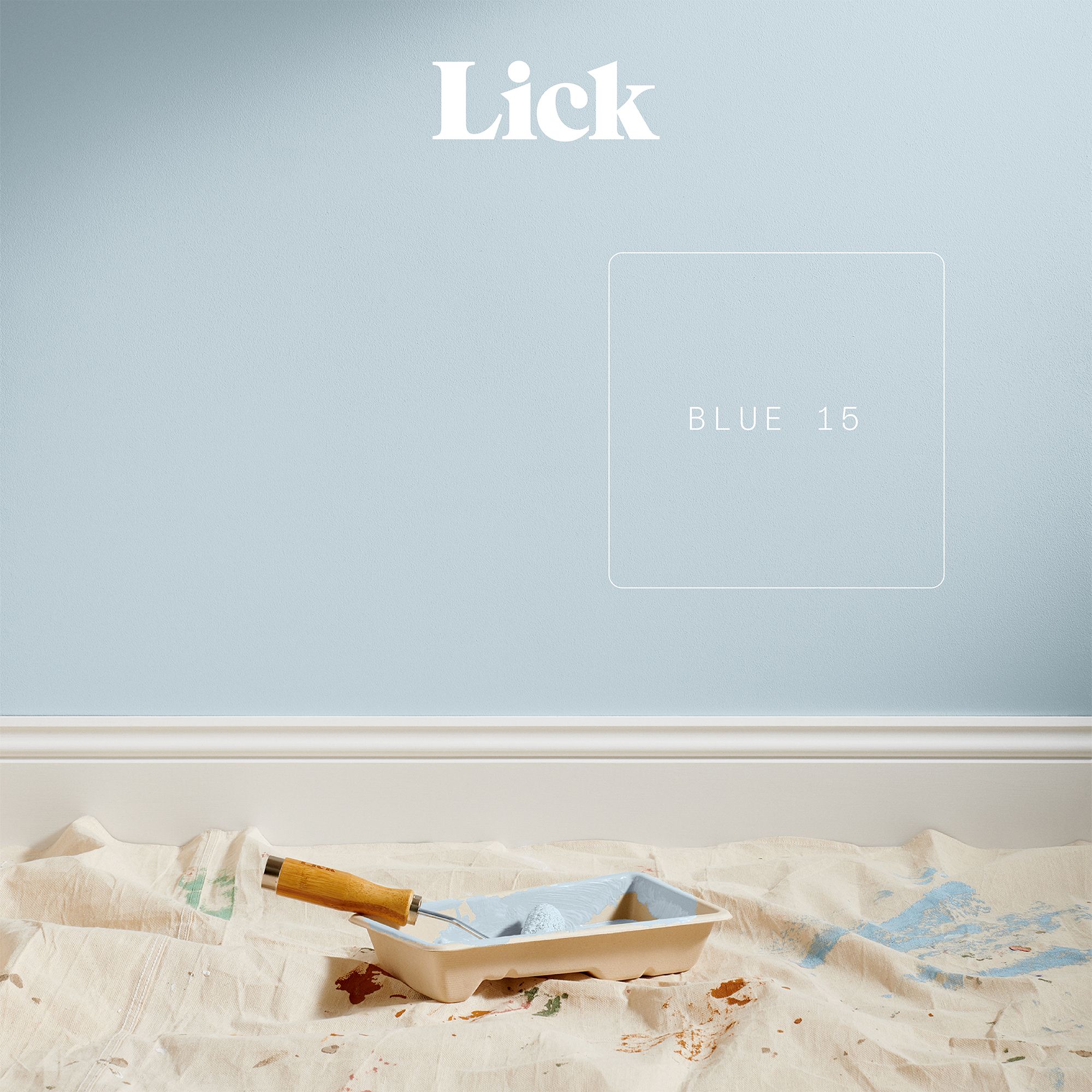 Lick Blue 15 Eggshell Wall & ceiling Emulsion paint, 2.5L