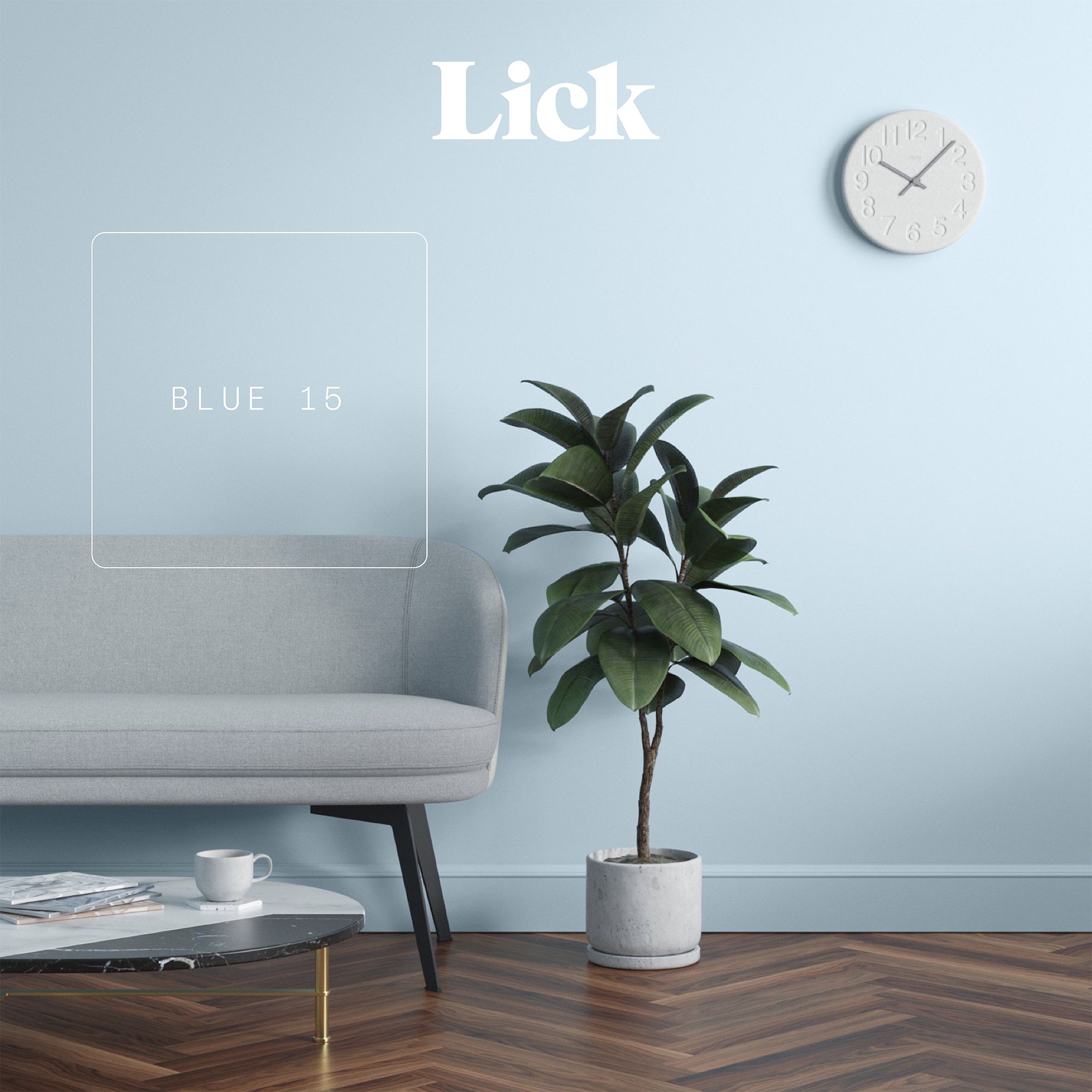 Lick Blue 15 Eggshell Wall & ceiling Emulsion paint, 2.5L