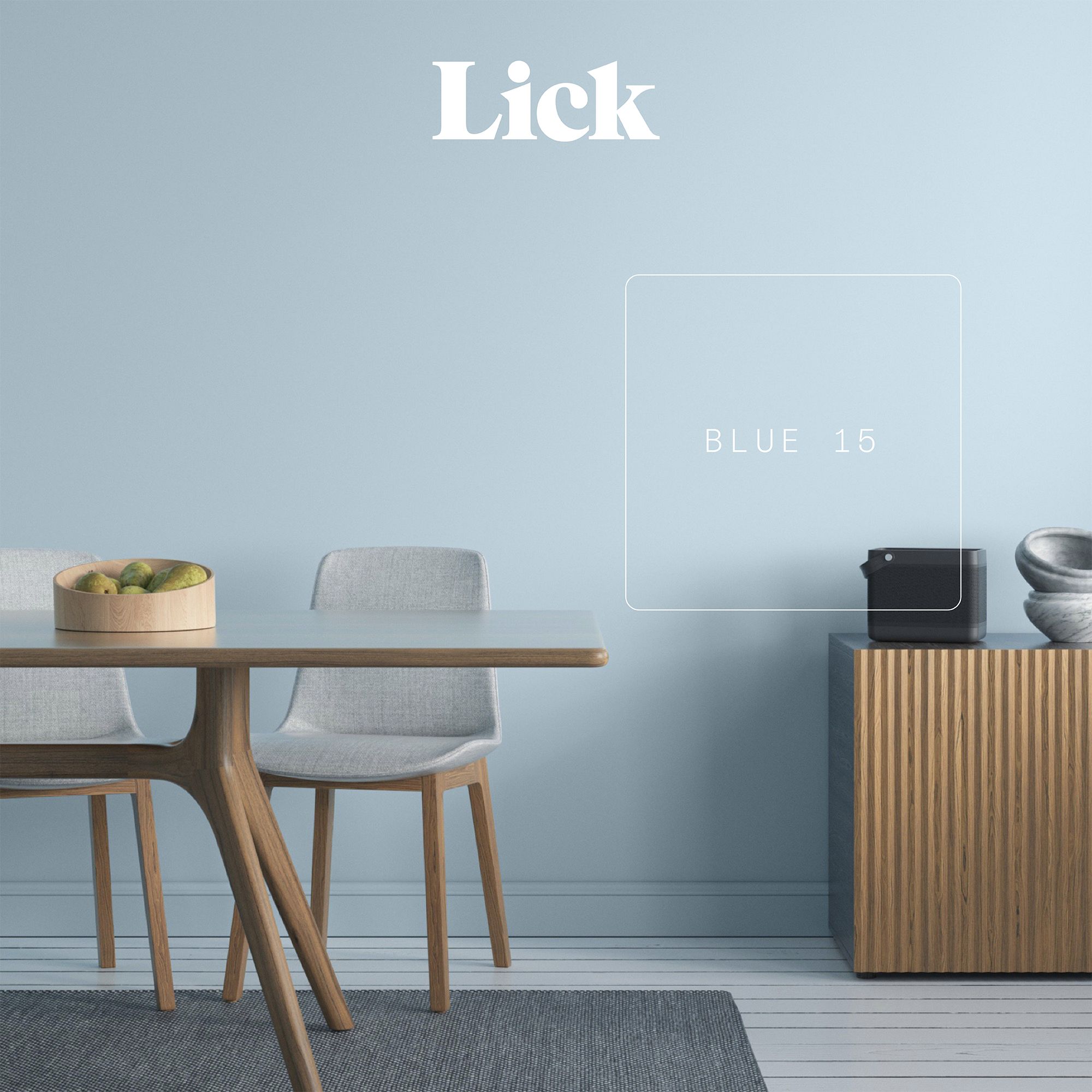Lick Blue 15 Eggshell Wall & ceiling Emulsion paint, 2.5L