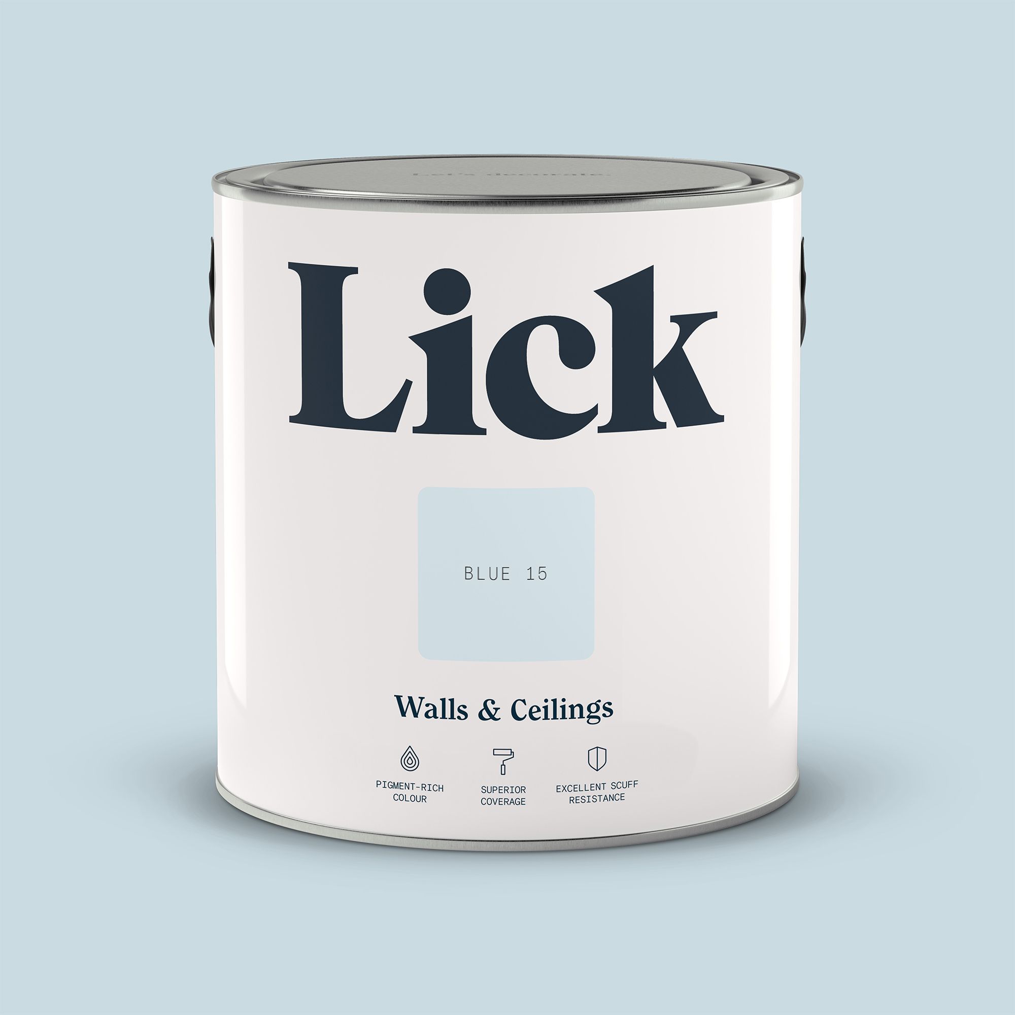 Lick Blue 15 Matt Emulsion paint, 2.5L