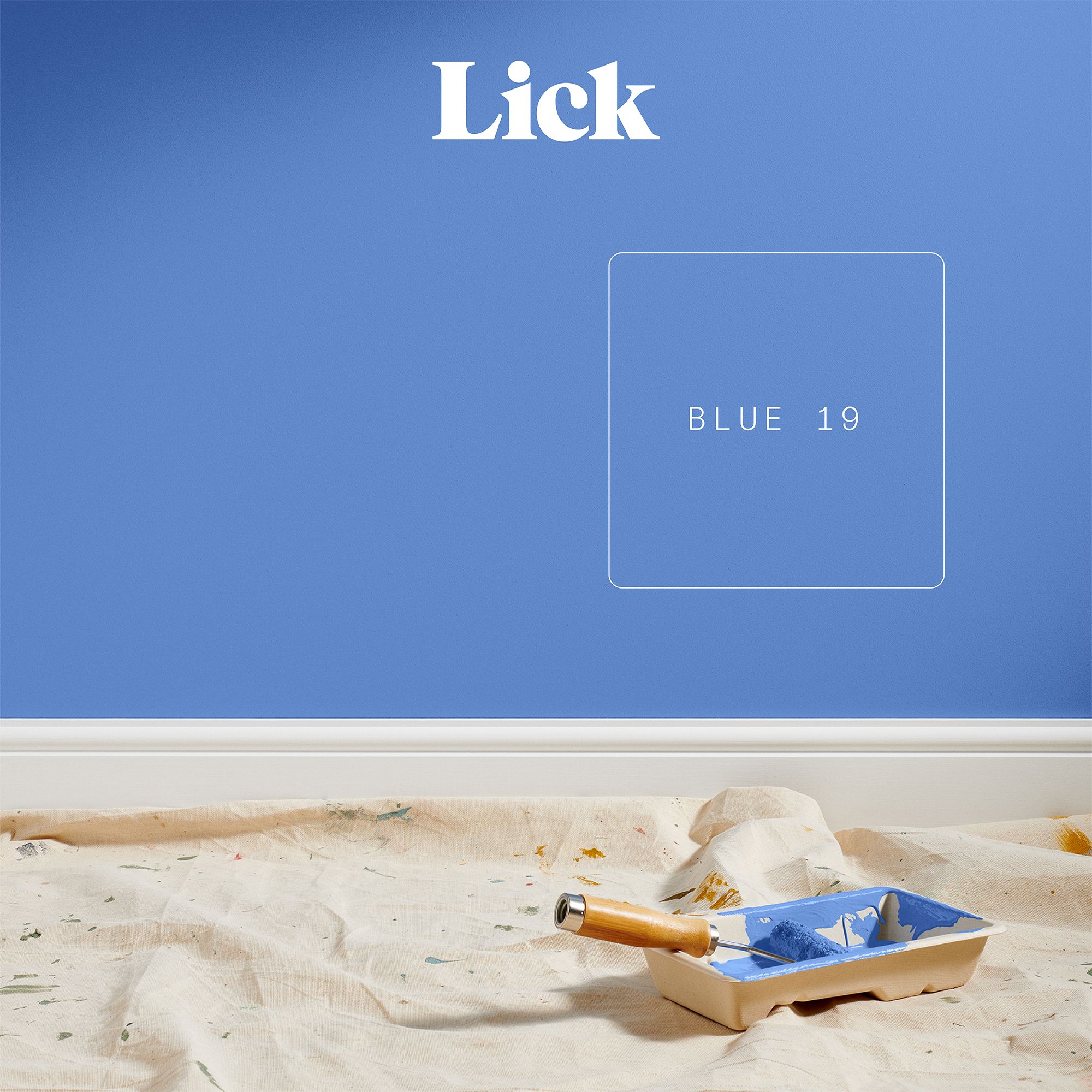 Lick Blue 19 Eggshell Emulsion paint, 2.5L