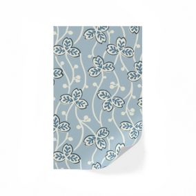Lick Blue & White Clover 03 Textured Wallpaper Sample
