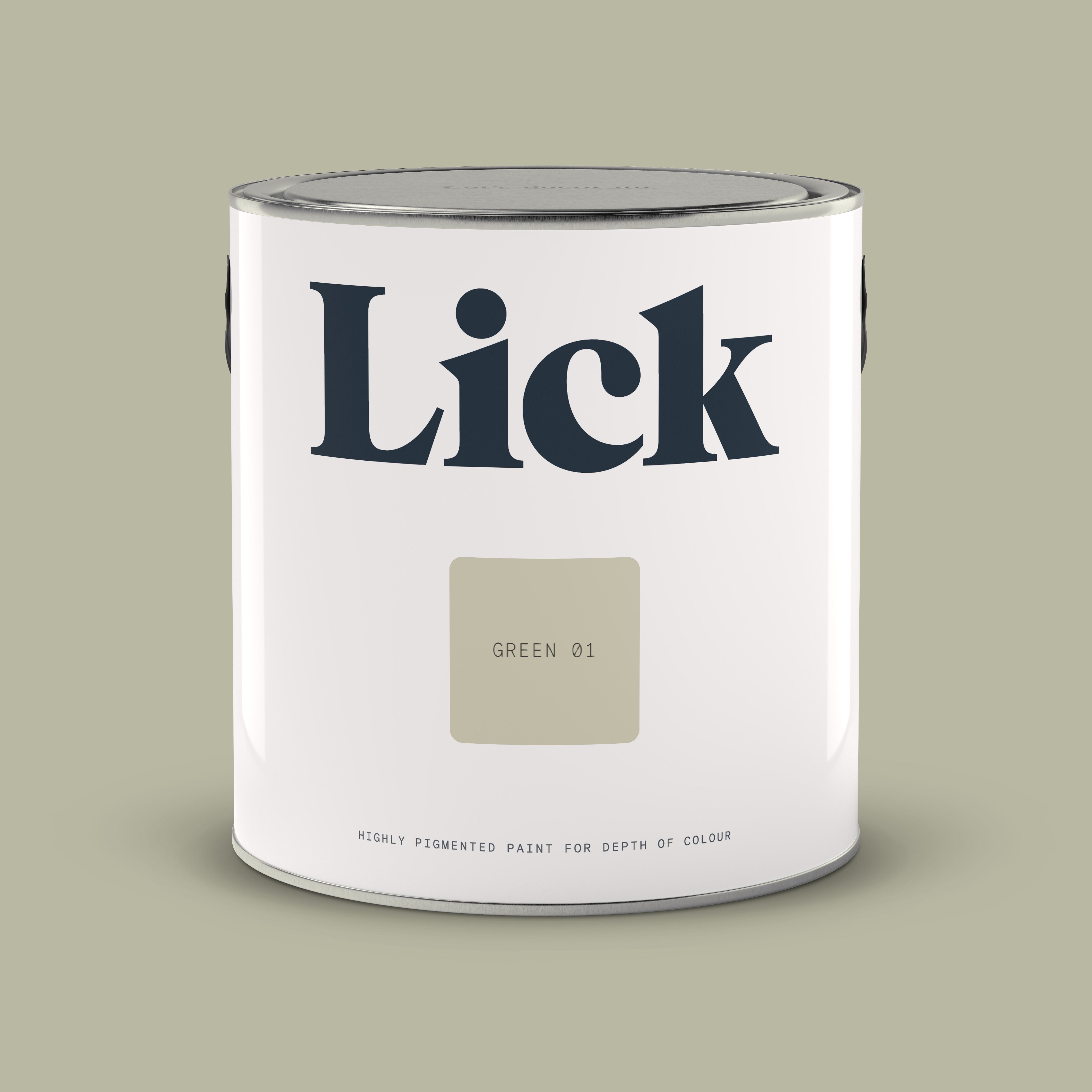 Lick Green 01 Eggshell Emulsion paint, 2.5L