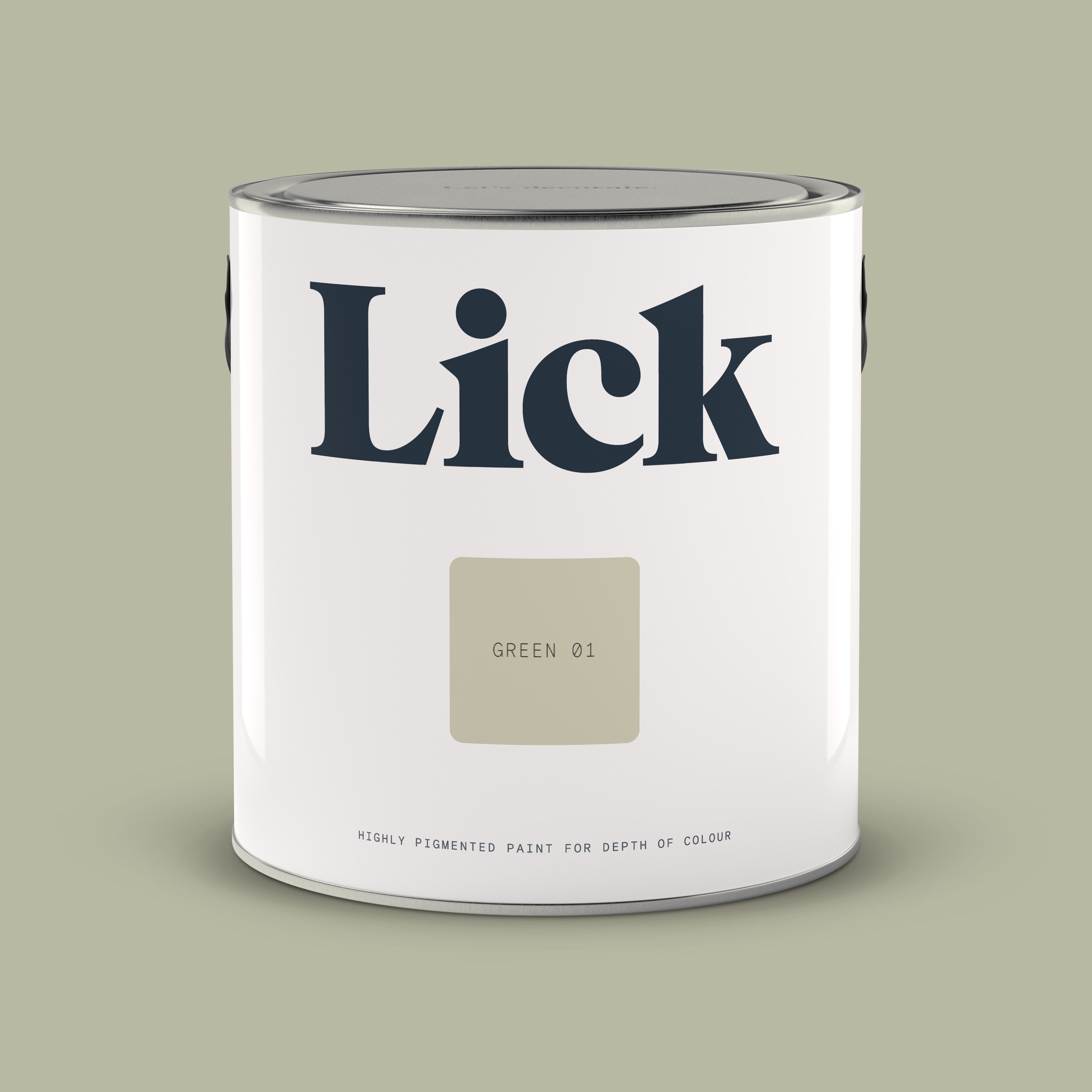Lick Green 01 Eggshell Wall & ceiling Emulsion paint, 2.5L