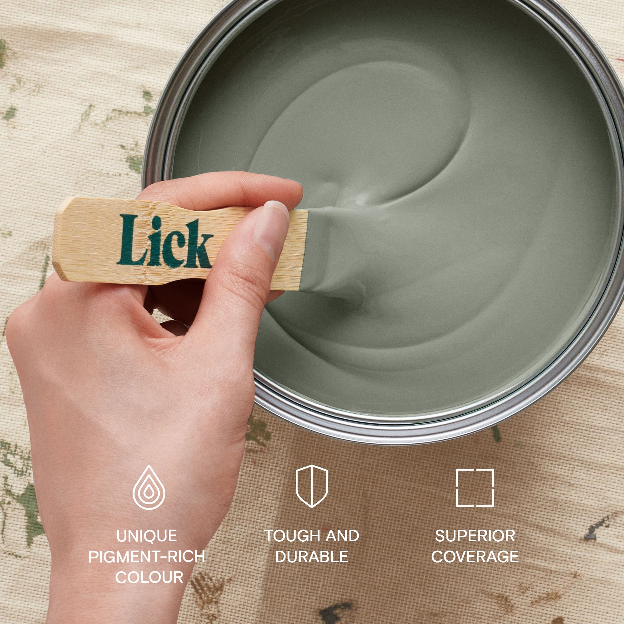 Lick Green 02 Matt Wall & ceiling Emulsion paint, 2.5L