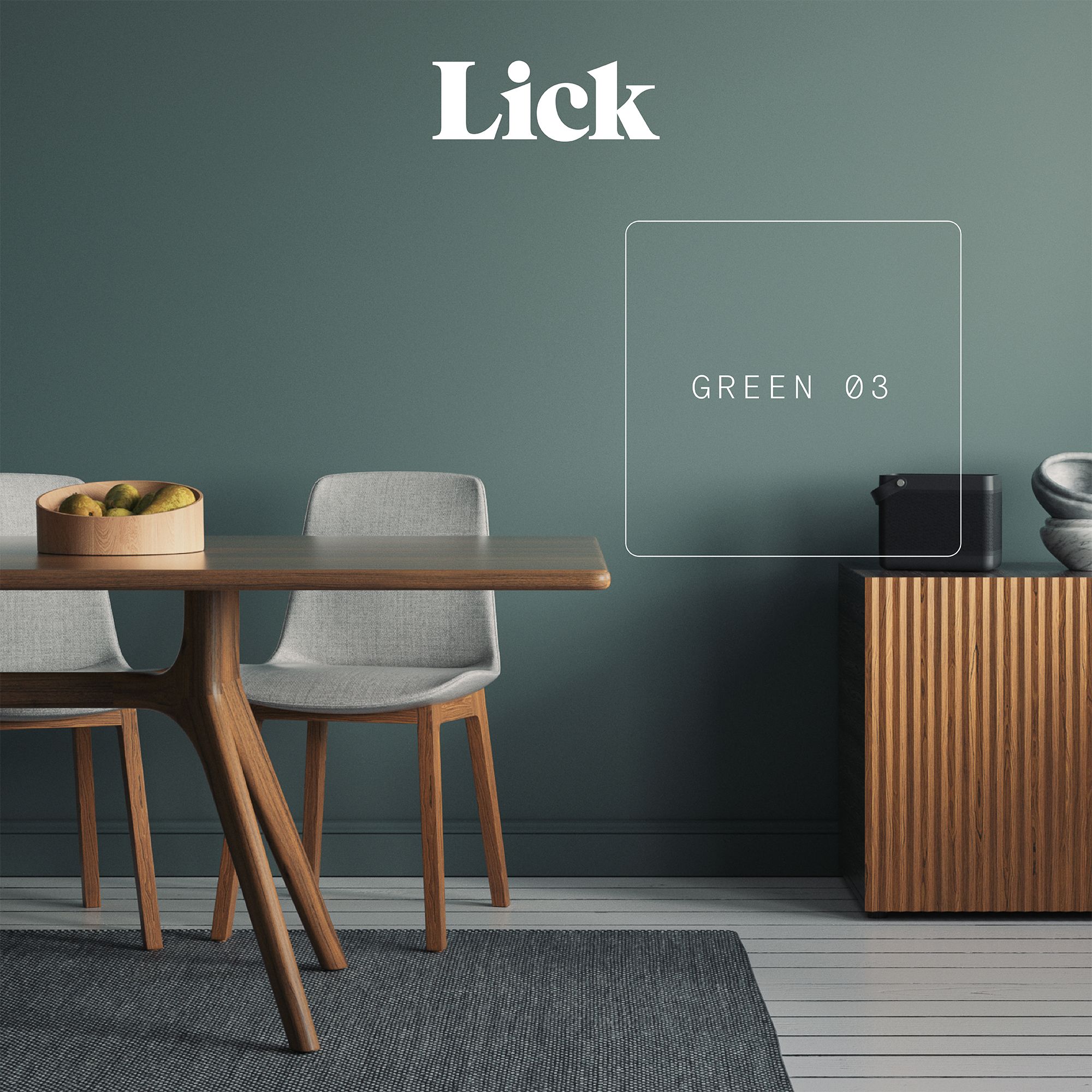 Lick Green 03 Eggshell Wall & ceiling Emulsion paint, 2.5L