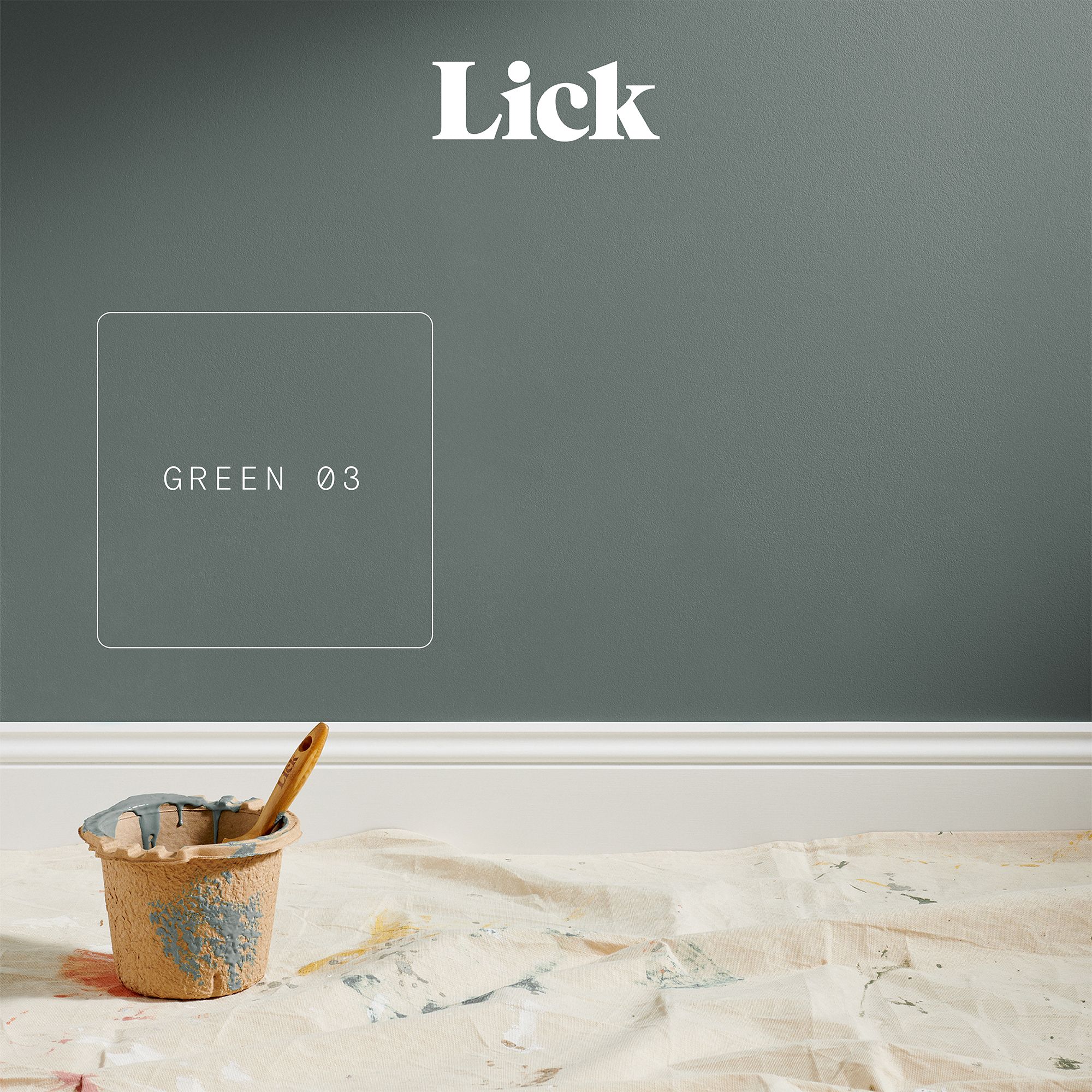 Lick Green 03 Matt Wall & ceiling Emulsion paint, 2.5L