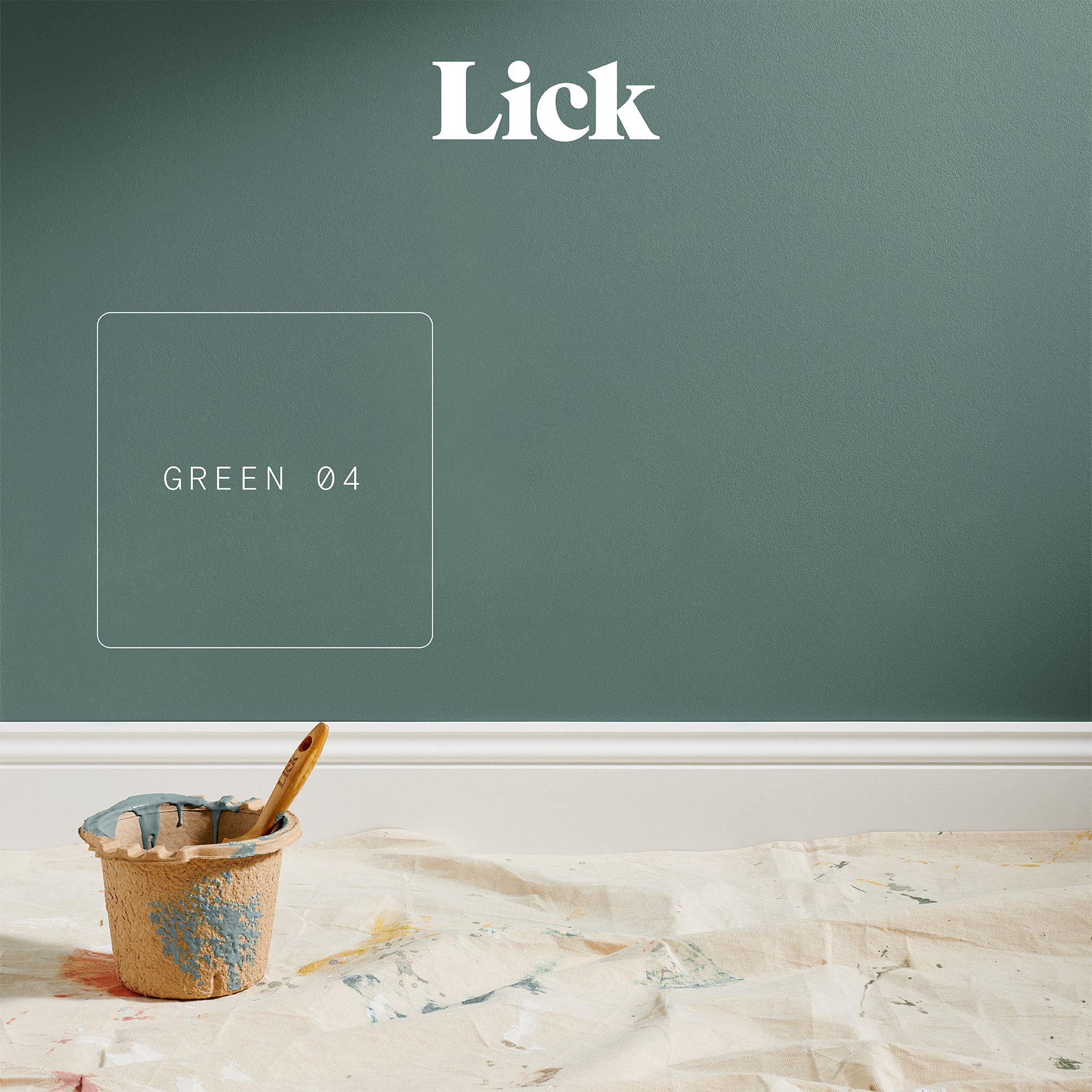 Lick Green 04 Eggshell Emulsion paint, 2.5L