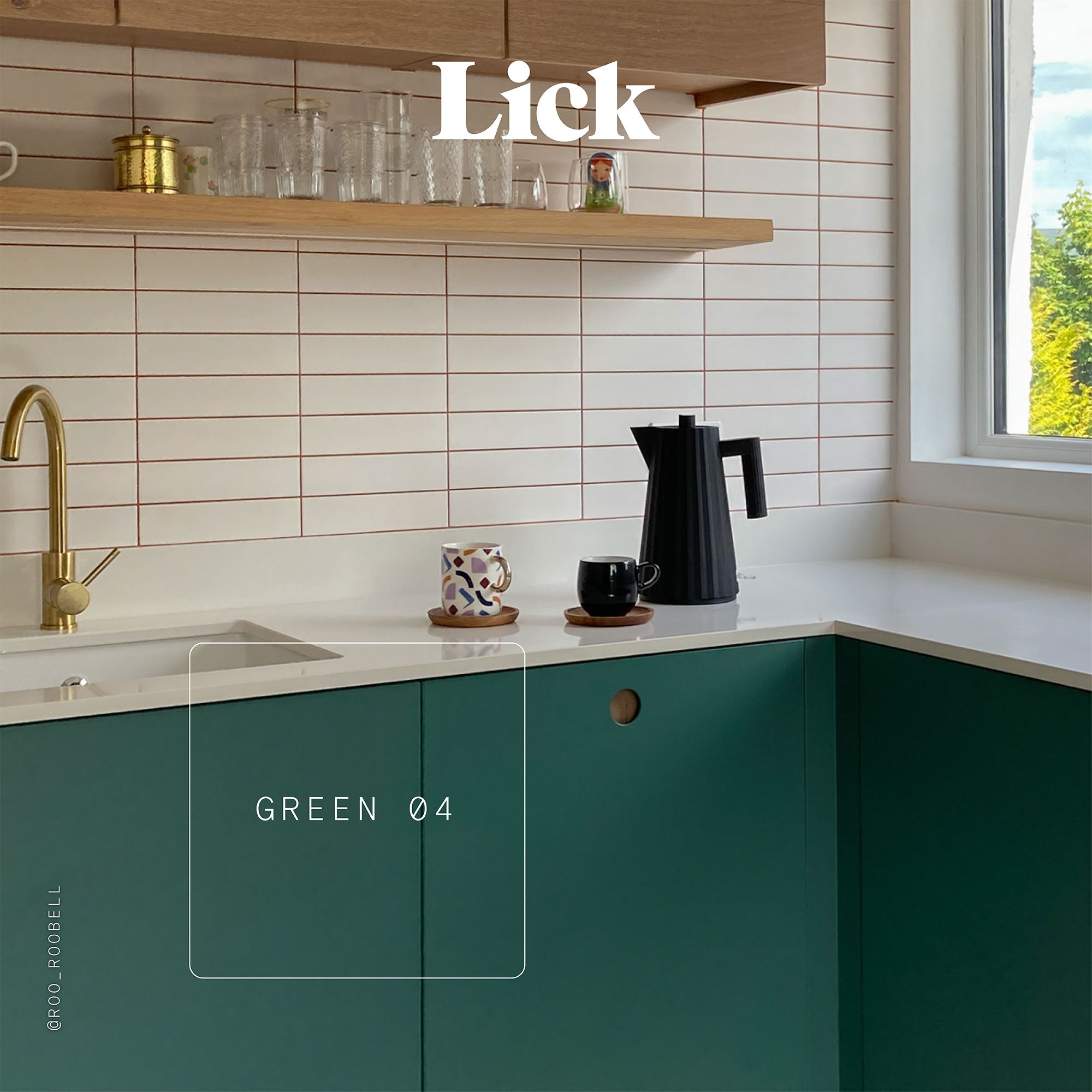 Lick Green 04 Matt Emulsion paint, 2.5L
