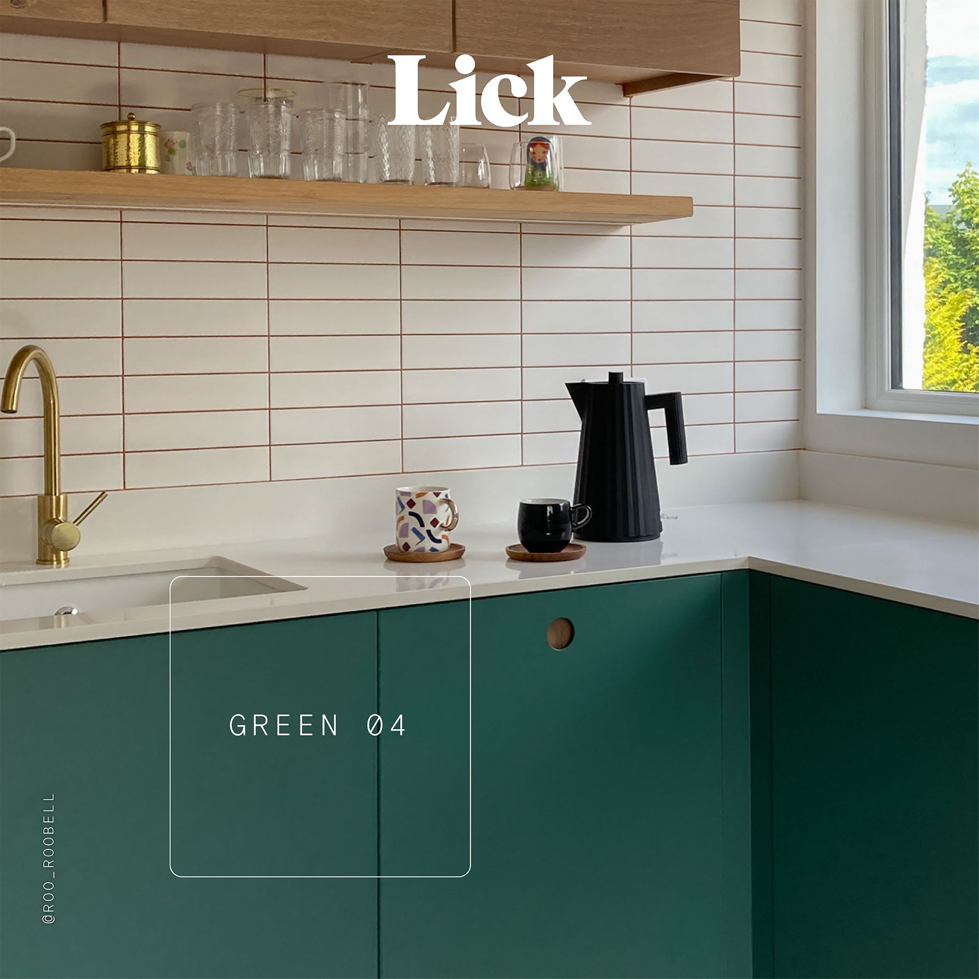 Lick Green 04 Matt Wall & ceiling Emulsion paint, 2.5L