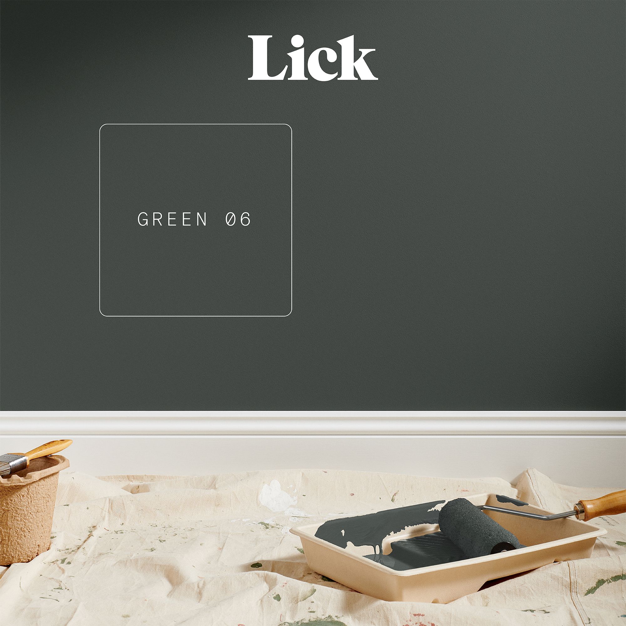 Lick Green 06 Matt Emulsion paint, 2.5L