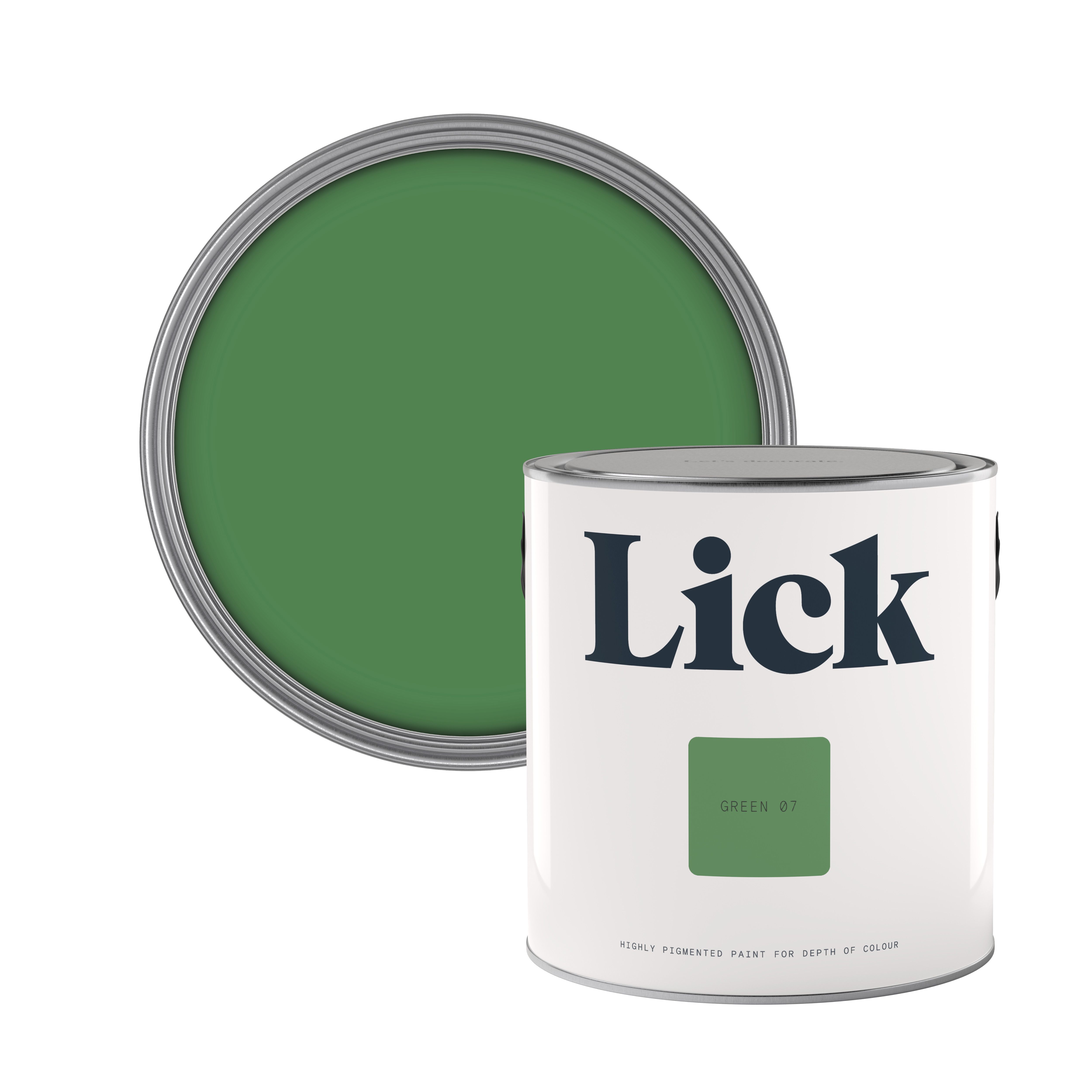 Lick Green 07 Eggshell Wall & ceiling Emulsion paint, 2.5L