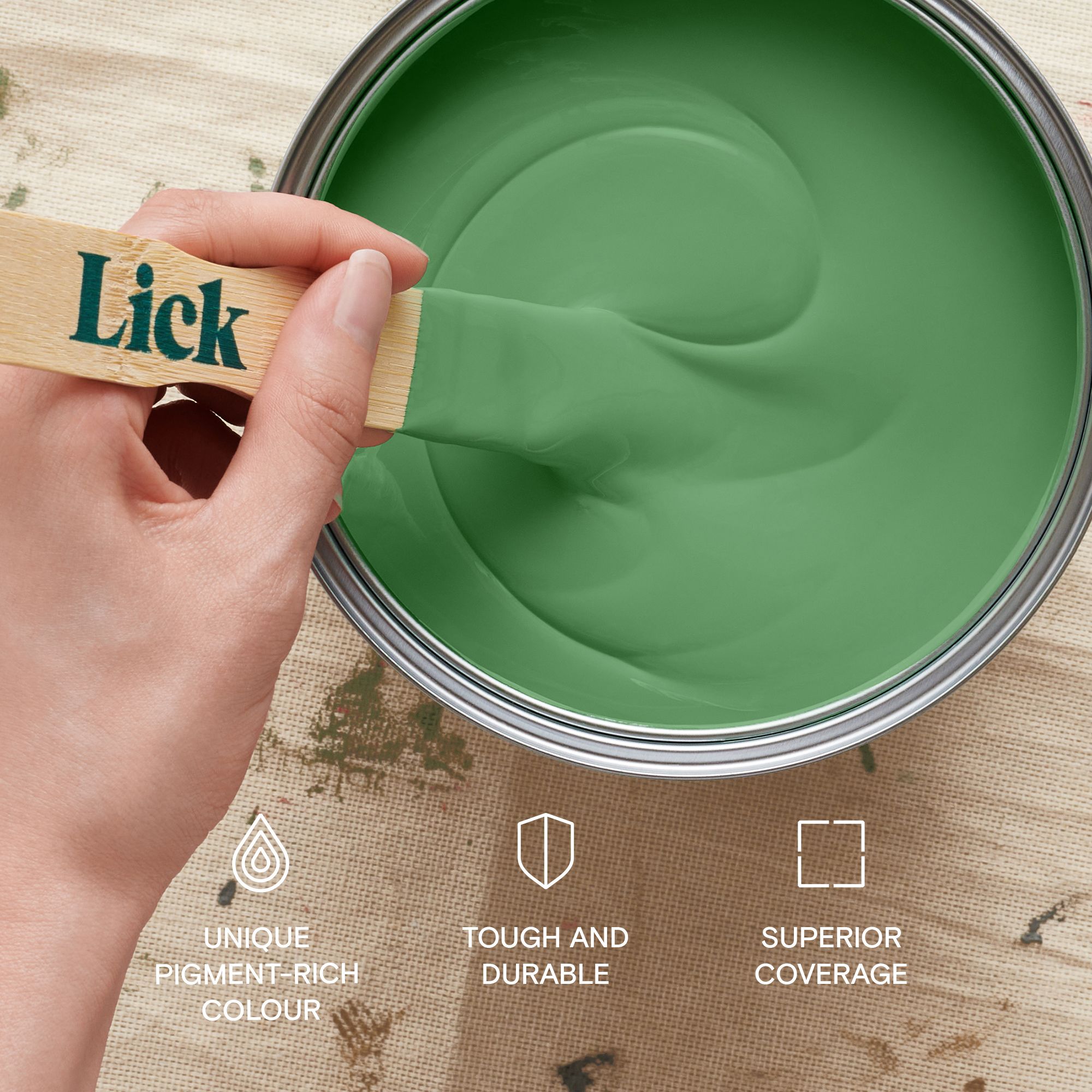 Lick Green 07 Eggshell Wall & ceiling Emulsion paint, 2.5L