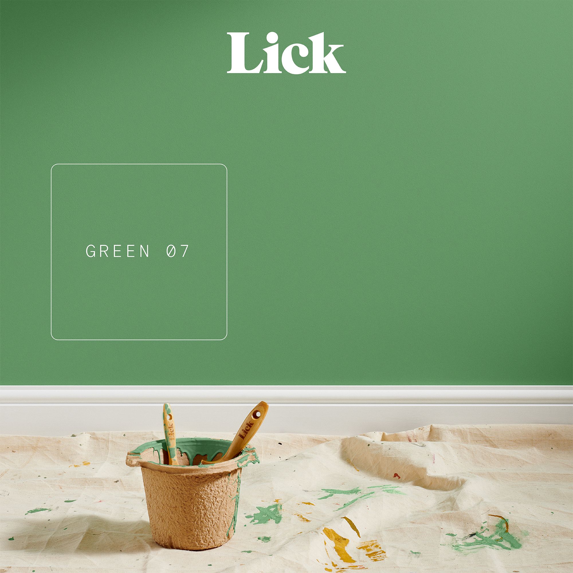Lick Green 07 Eggshell Wall & ceiling Emulsion paint, 2.5L