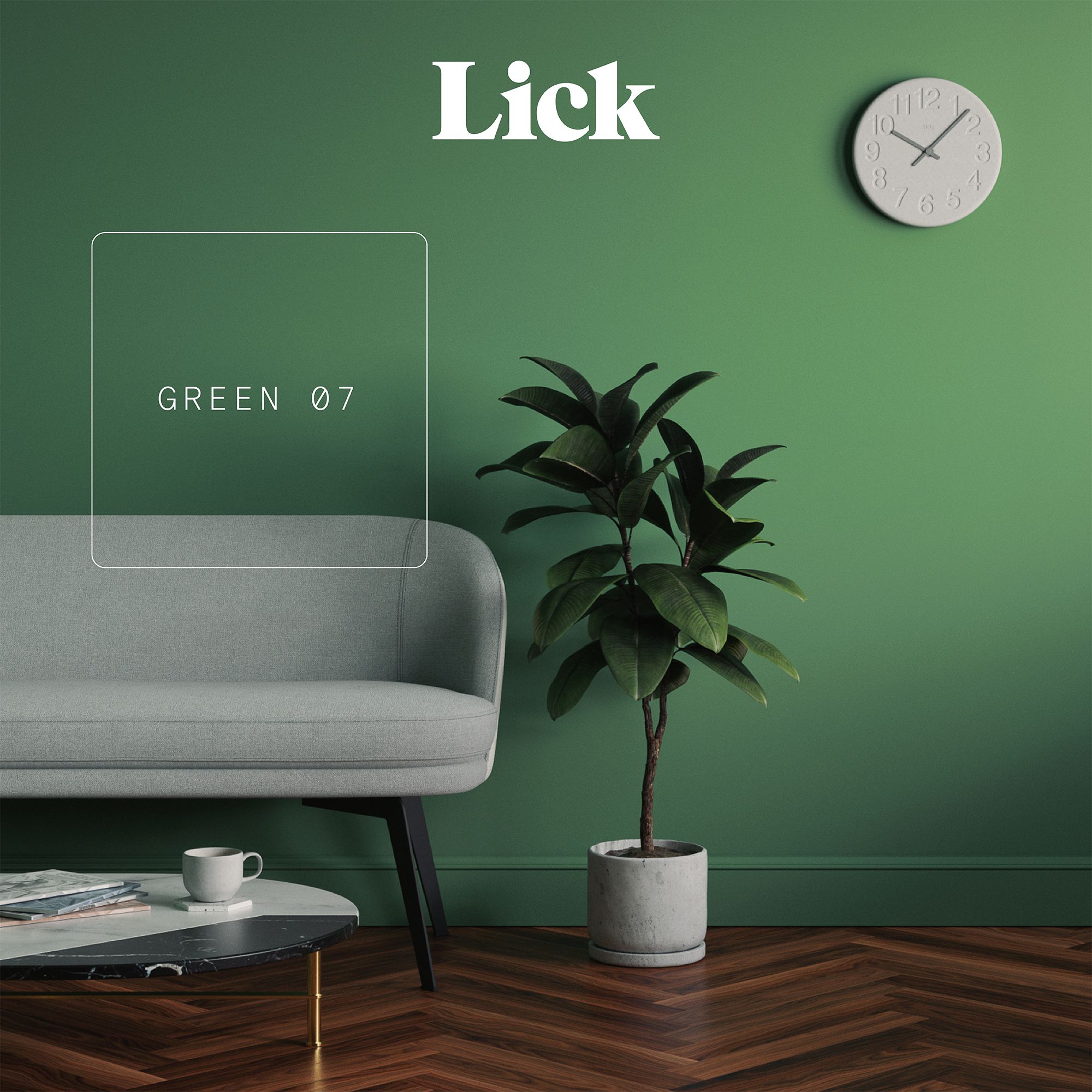 Lick Green 07 Eggshell Wall & ceiling Emulsion paint, 2.5L
