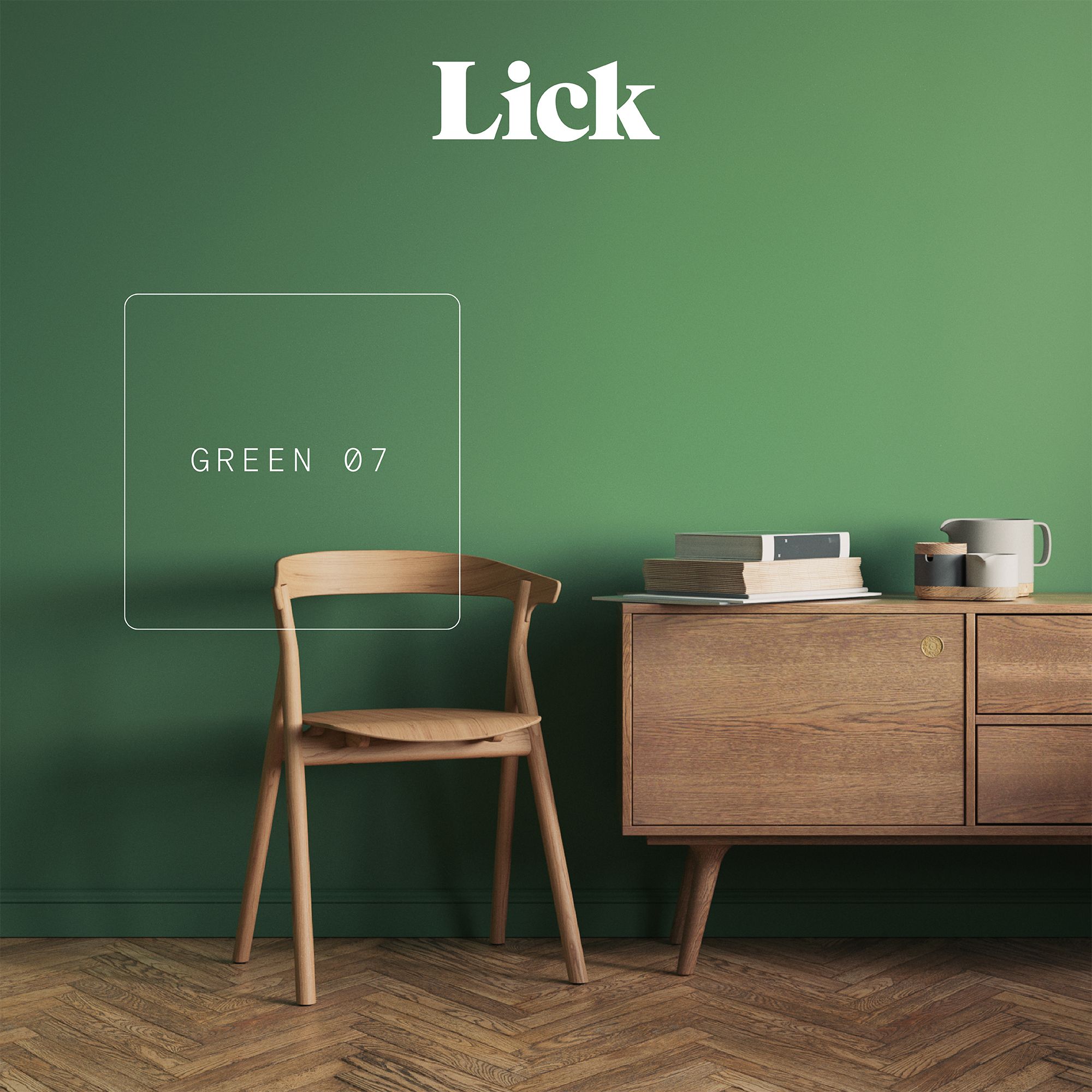 Lick Green 07 Eggshell Wall & ceiling Emulsion paint, 2.5L