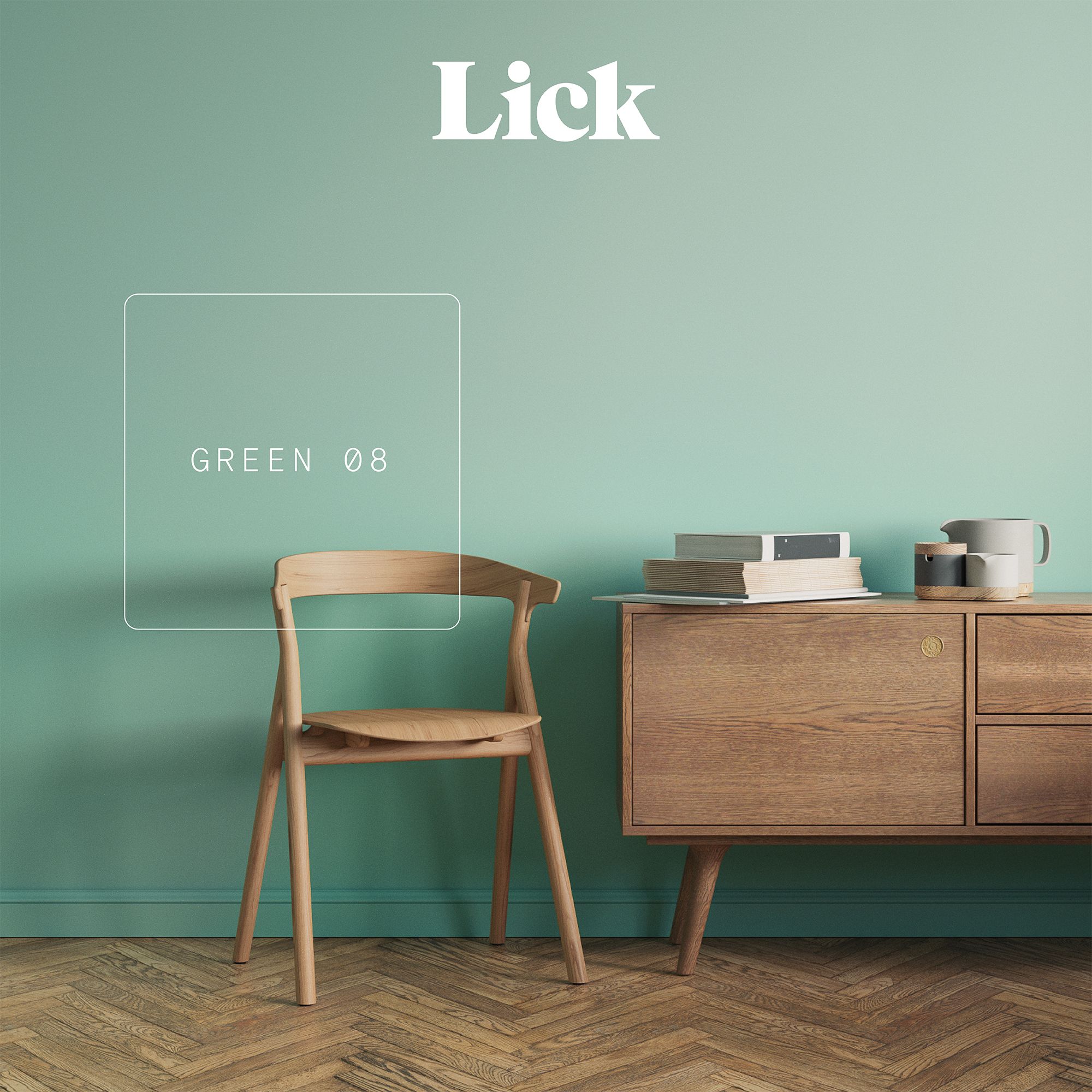 Lick Green 08 Matt Wall & ceiling Emulsion paint, 2.5L