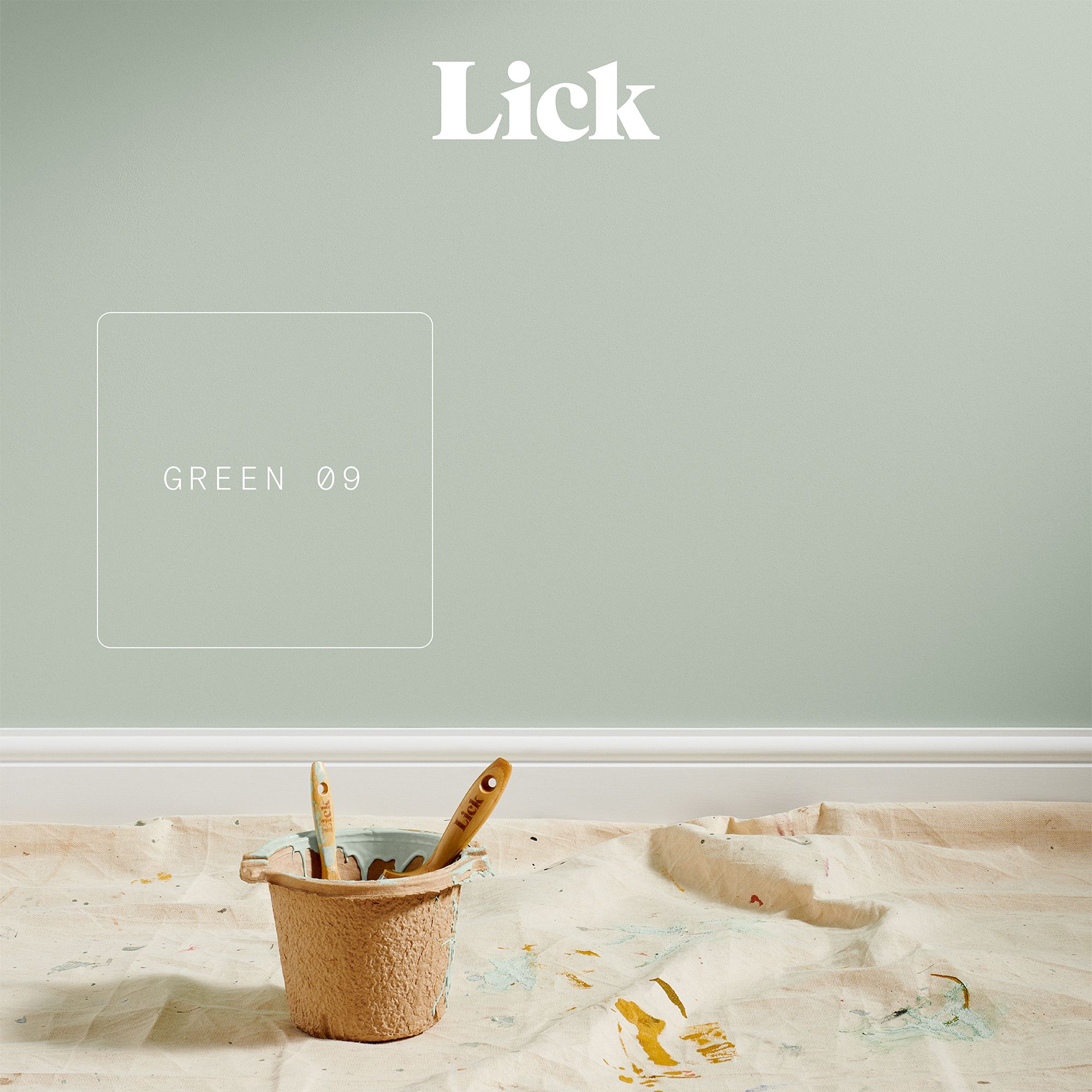 Lick Green 09 Eggshell Wall & ceiling Emulsion paint, 2.5L