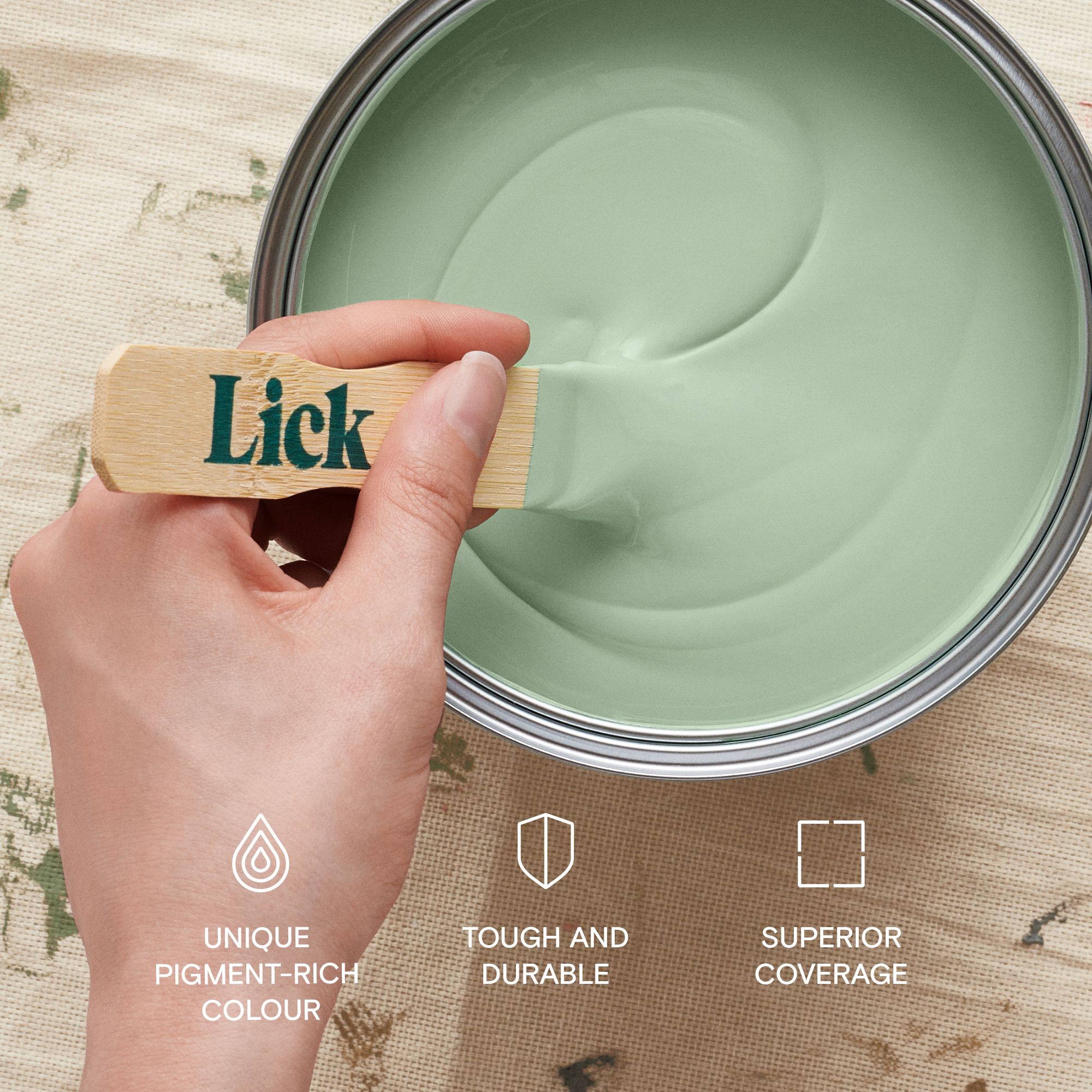 Lick Green 13 Eggshell Wall & ceiling Emulsion paint, 2.5L